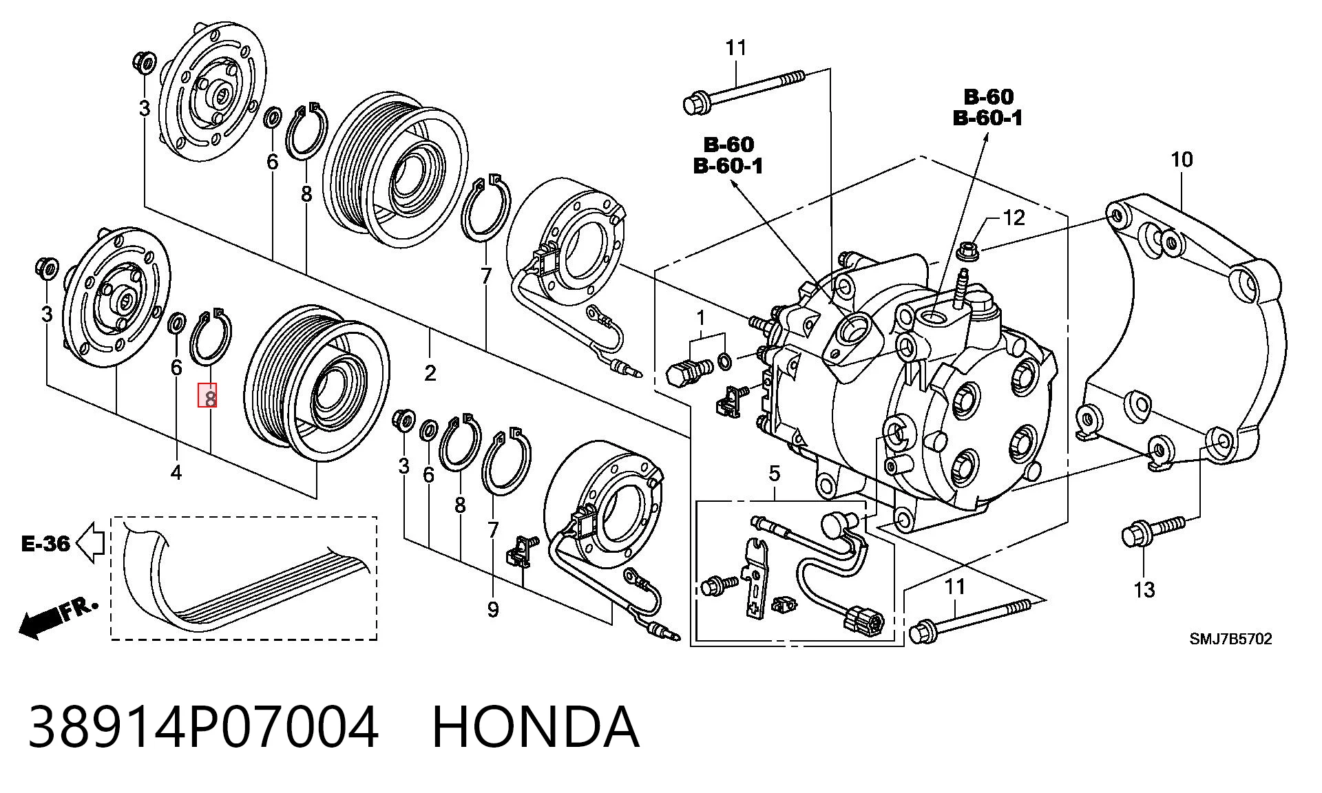 38914P07004 Honda