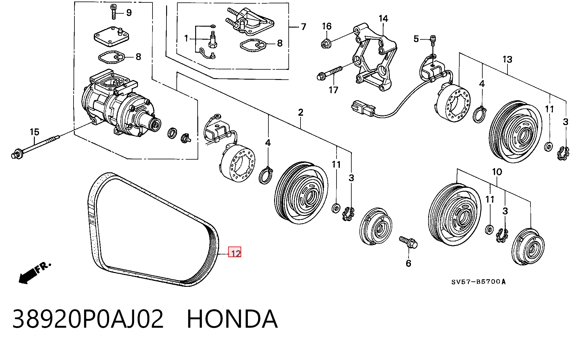 Correa alternador para Nissan Primera  (P11)