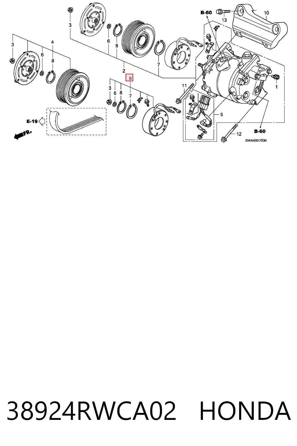 38924RWCA02 Honda