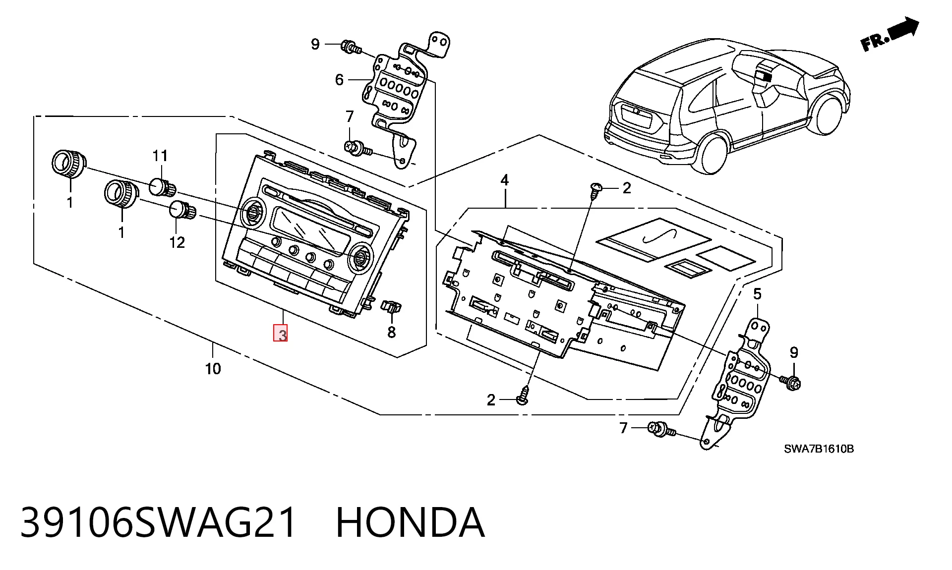 39106SWAG21 Honda