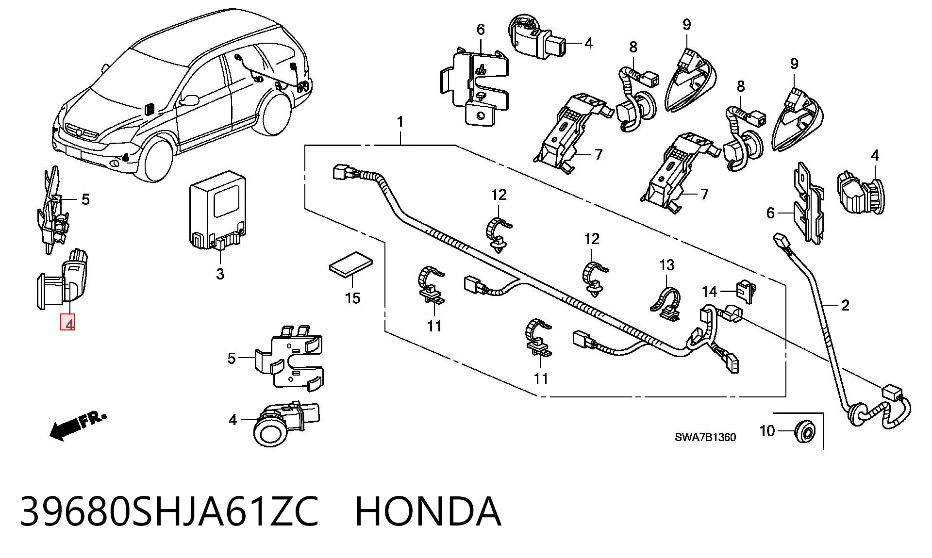 39680SHJA61ZC Honda