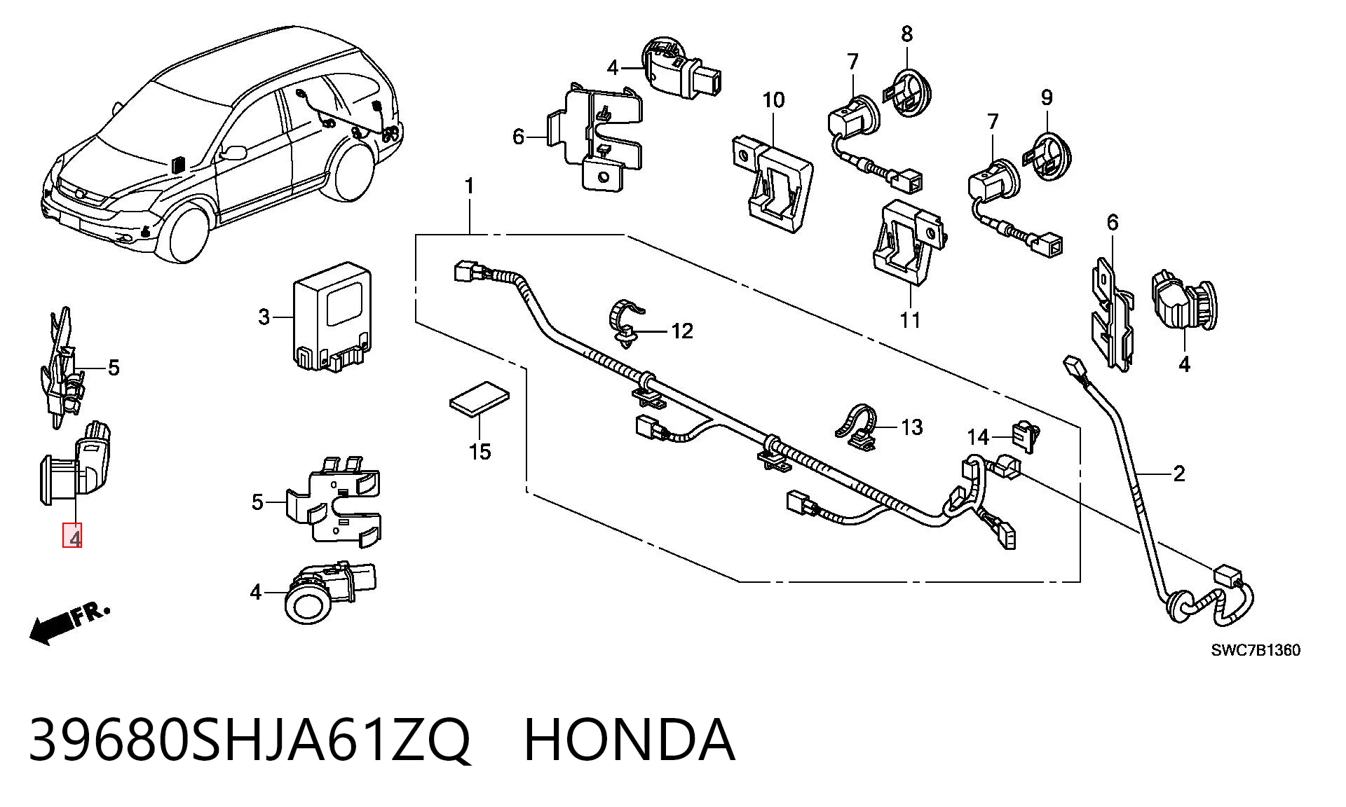 39680SHJA61ZQ Honda