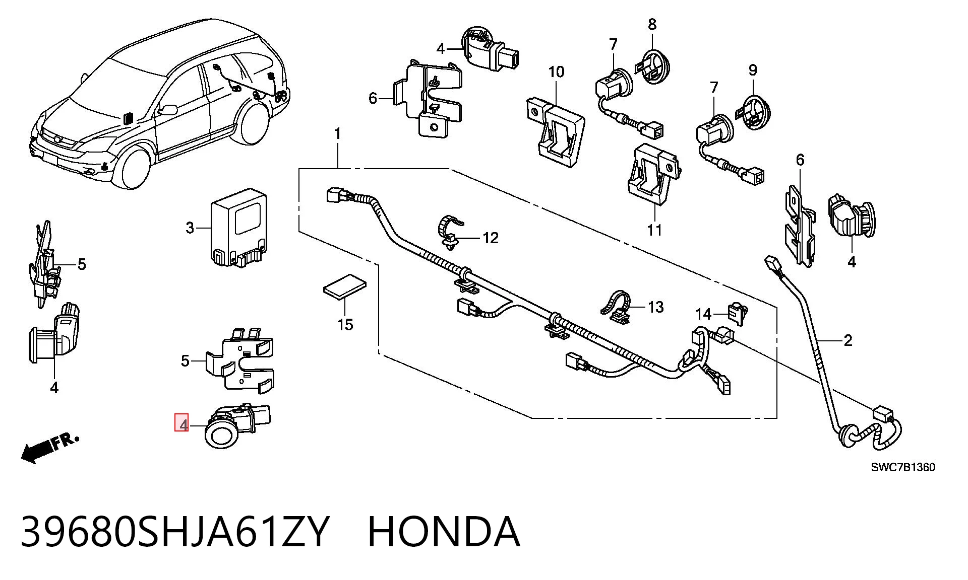 39680SHJA61ZY Honda