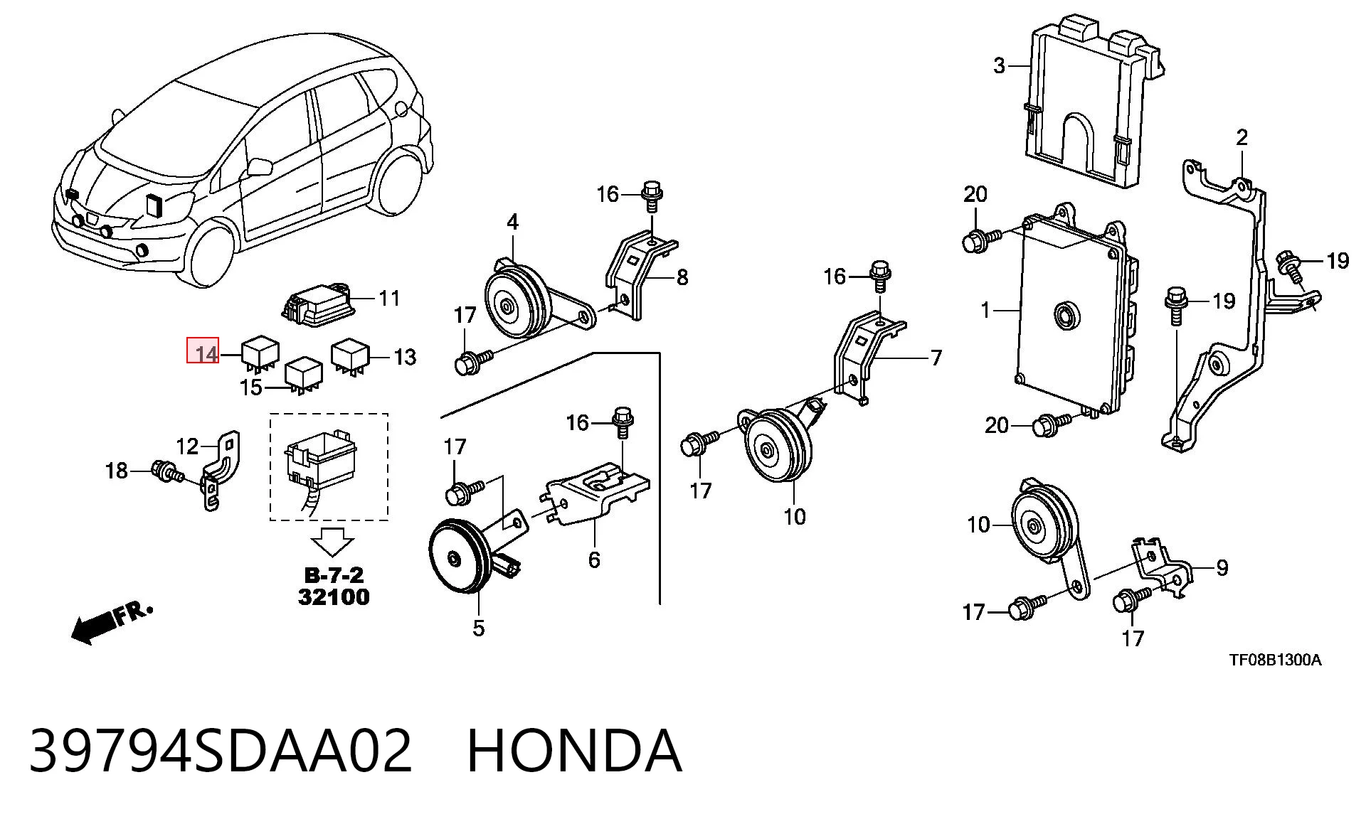 39794SDAA02 Honda