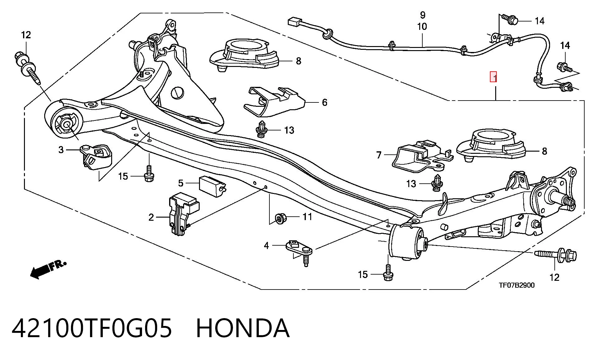 Comprar Buje de la viga trasera Honda Civic VIII FK, FN a bajo precio
