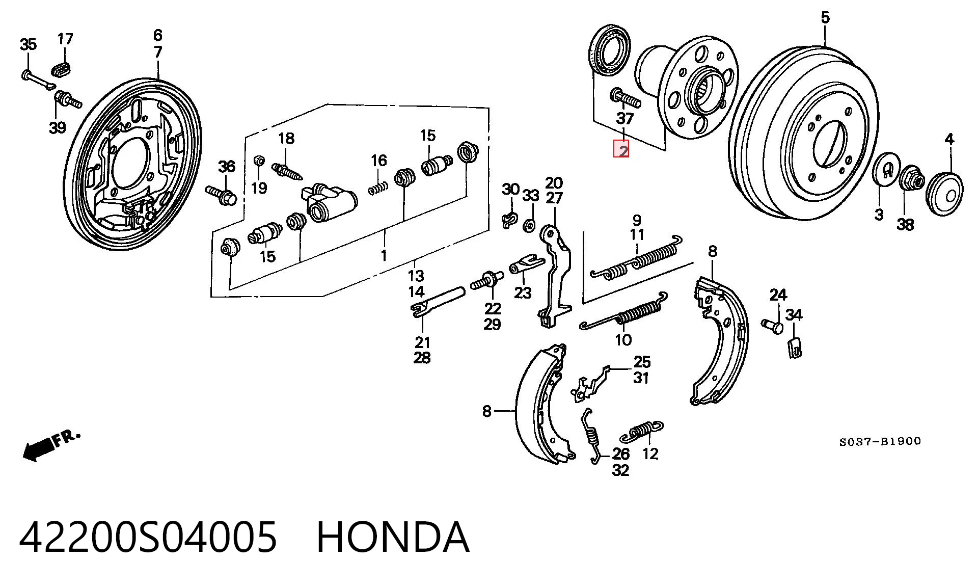 Cubo de rueda trasero para Honda Civic EG, EH