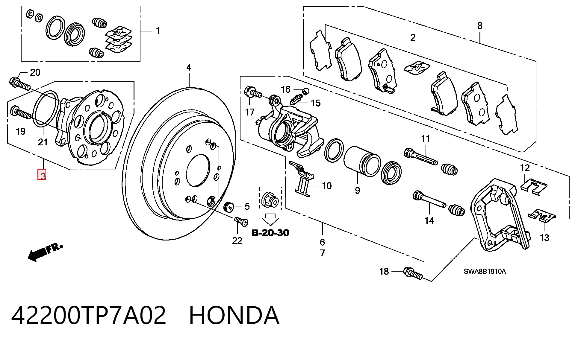 Bujes de ruedas Honda CR-V  (RE)