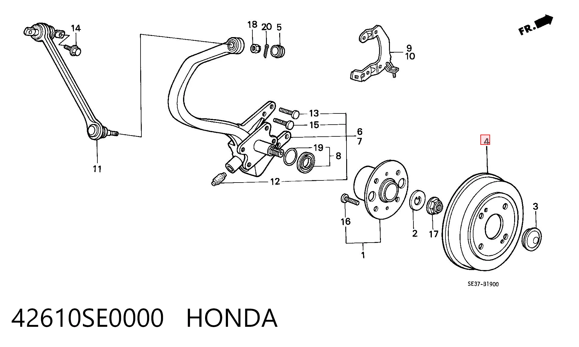 Tambor de freno trasero Honda Civic VI desde 35,55 €