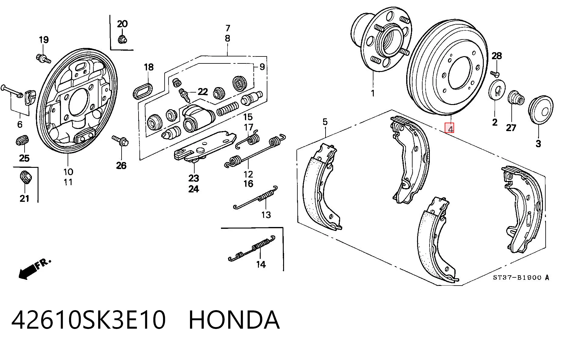 42610SK3E10 Honda