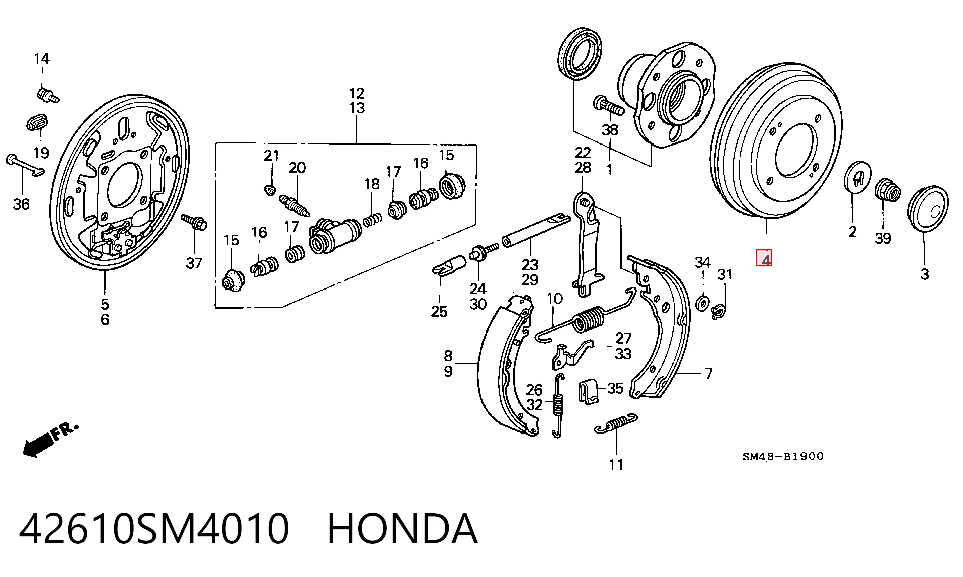 Comprar Tambor de freno trasero Honda Accord IV CB3, CB7 a bajo precio