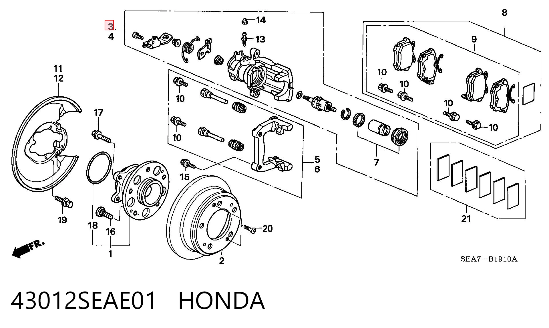 43012SEAE01 Honda