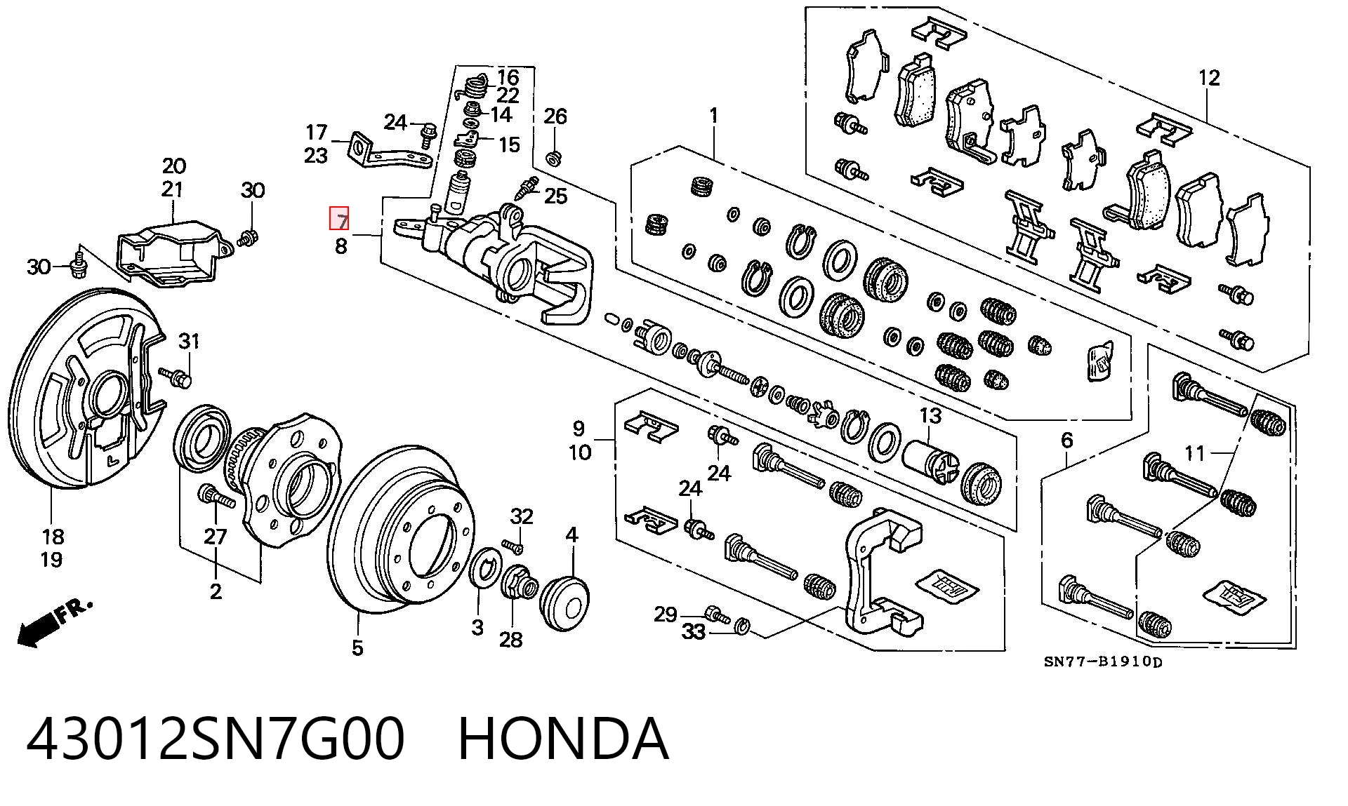 43012SN7G00 Honda