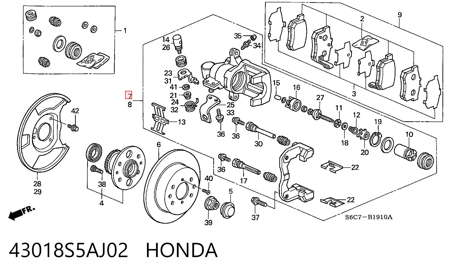 43018S5AJ02 Honda