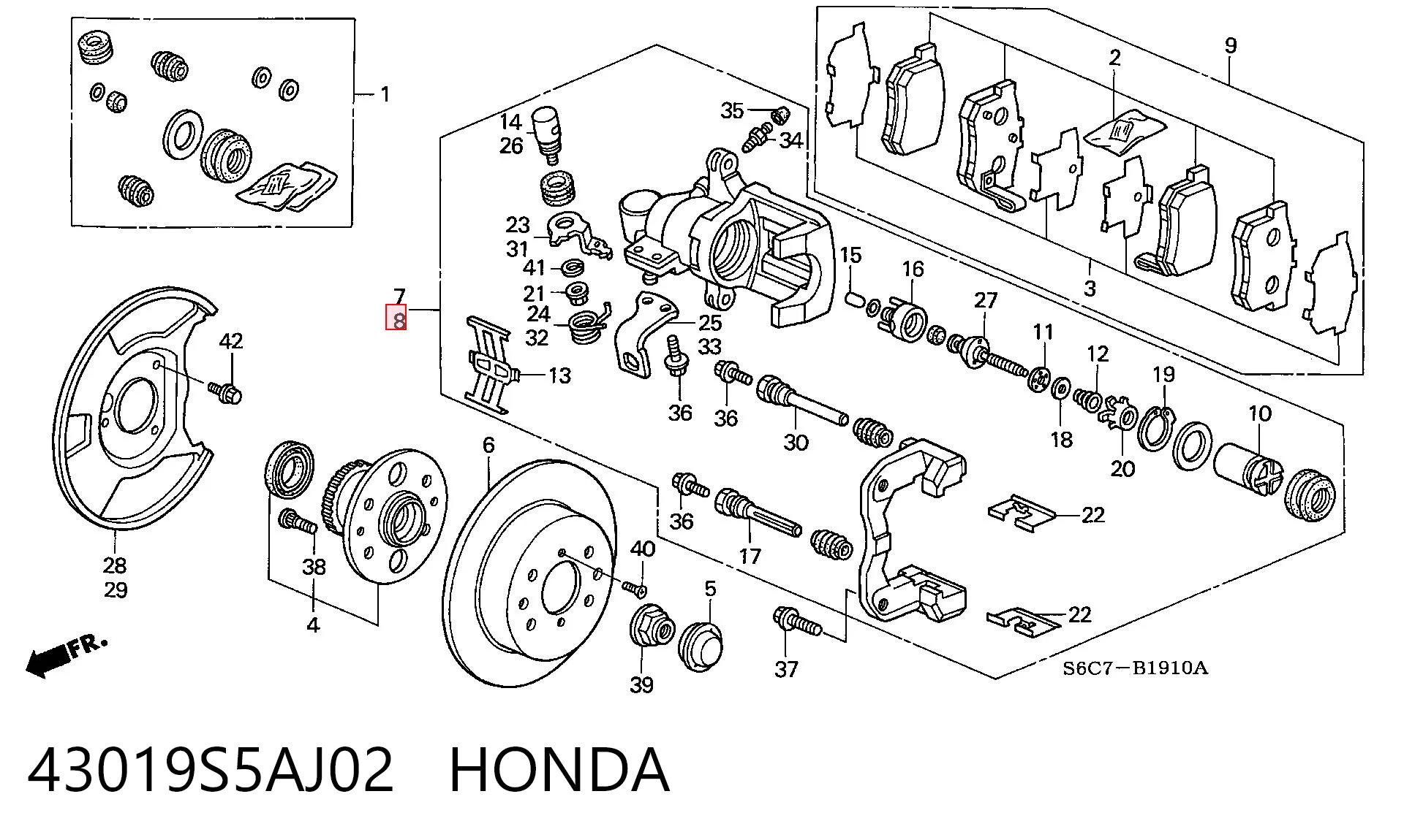 43019S5AJ02 Honda