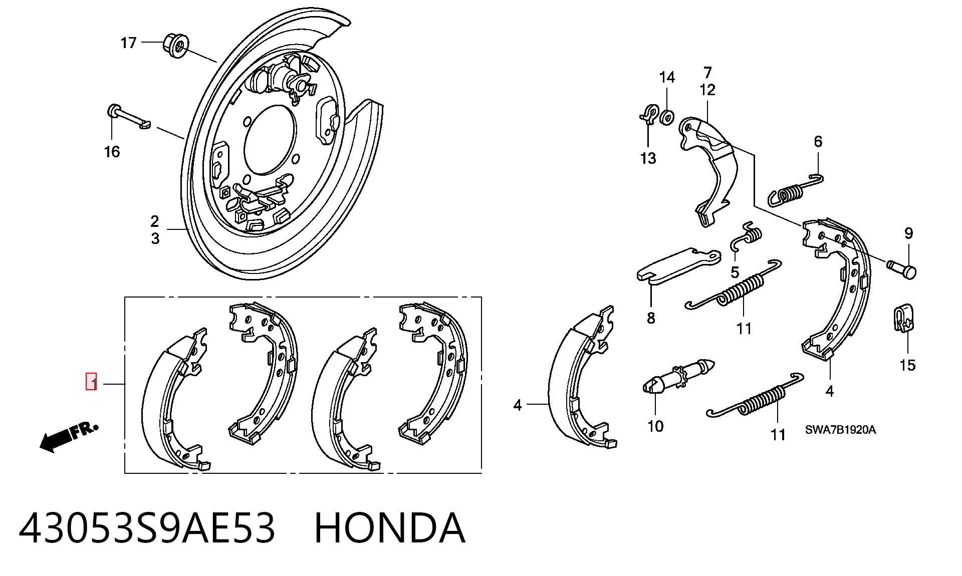 43053S9AE53 Honda
