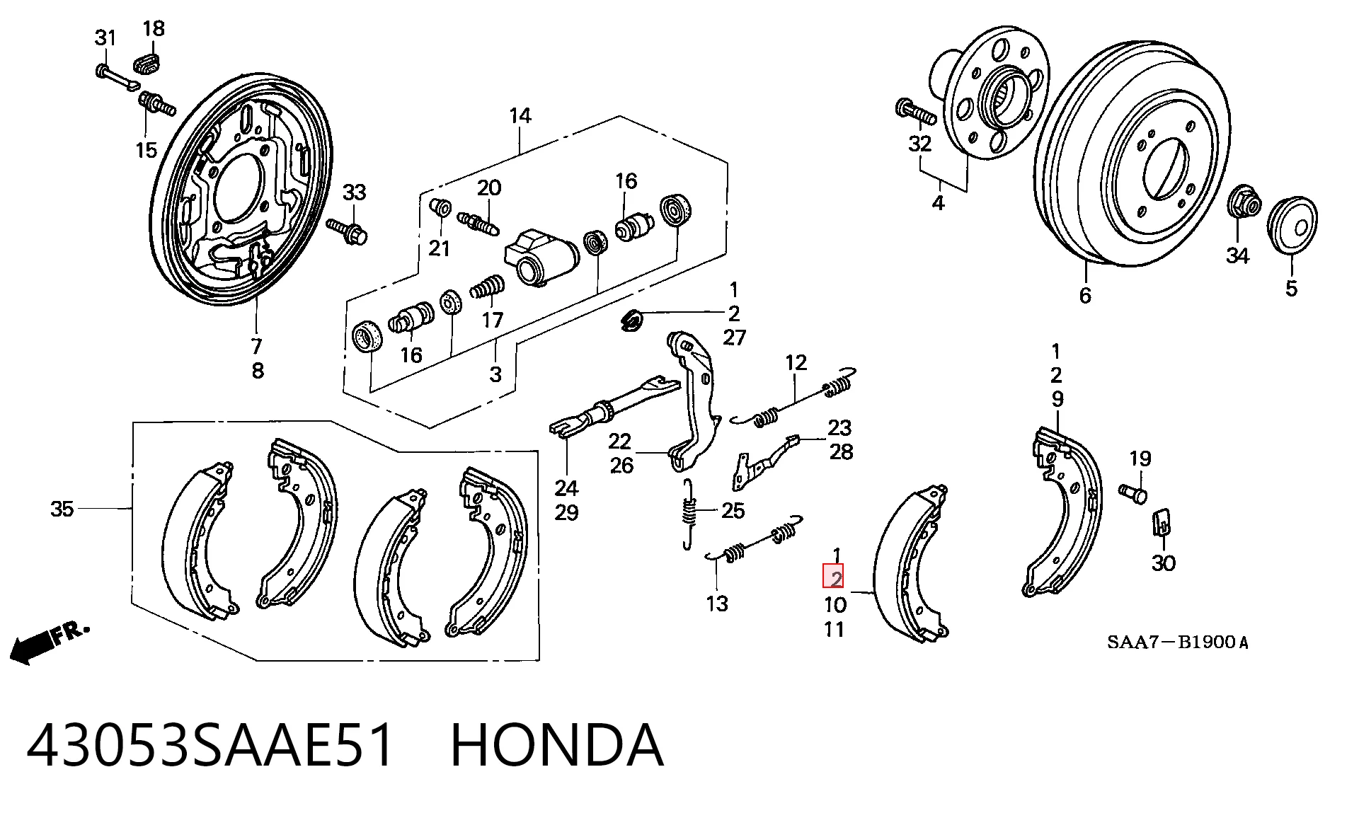 43053SAAE51 Honda
