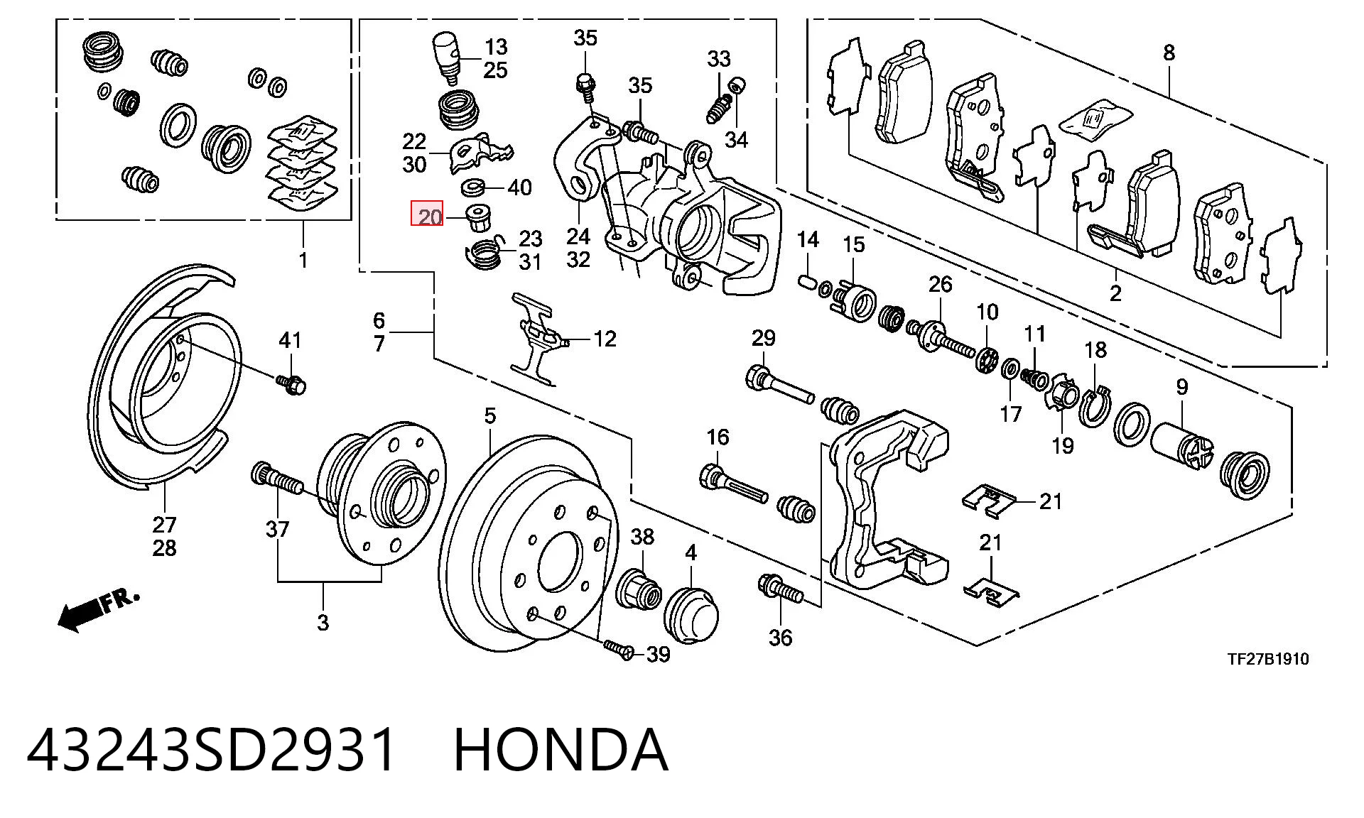 43243SD2931 Honda 