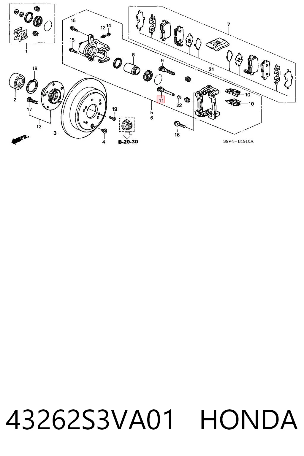 43262S3VA01 Honda