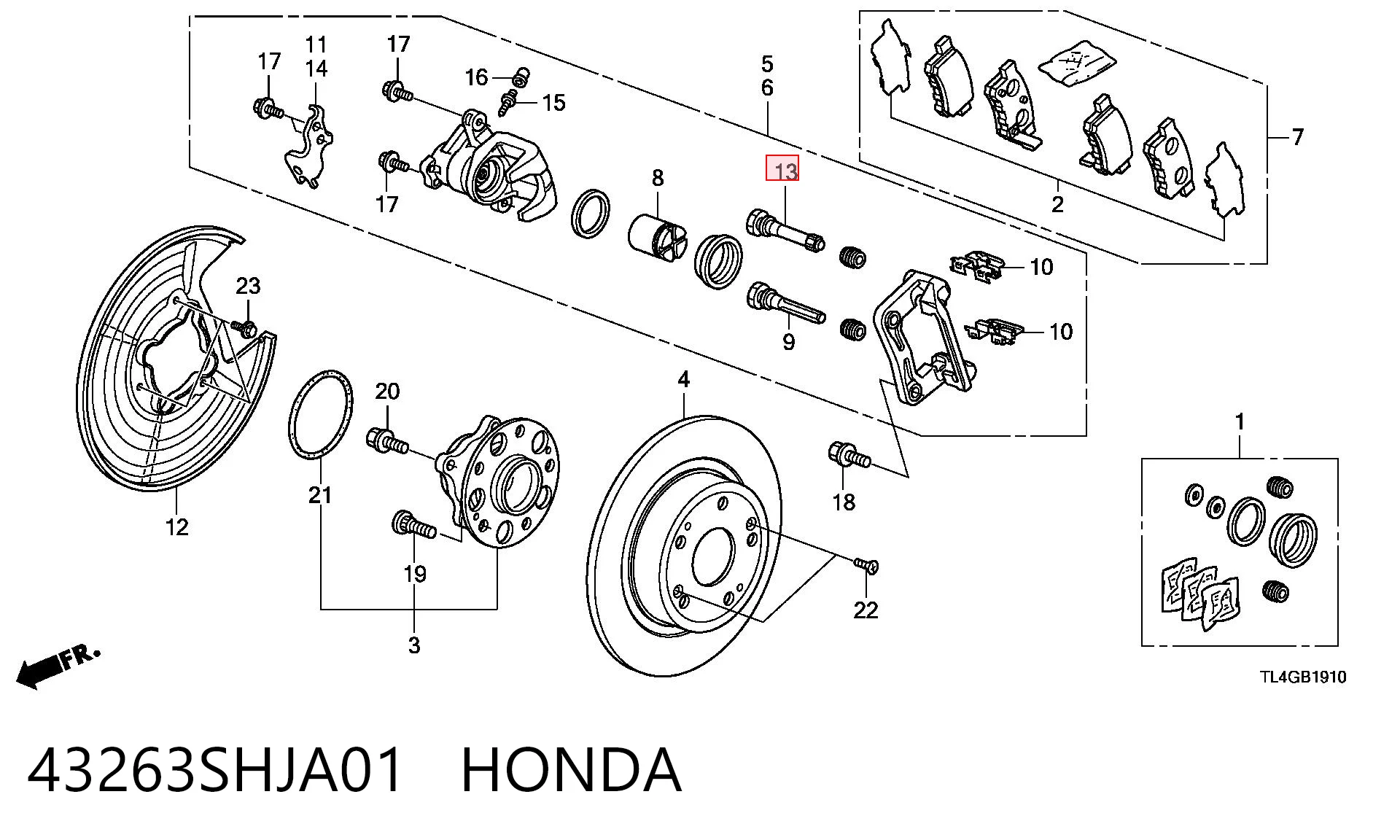 43263SHJA01 Honda