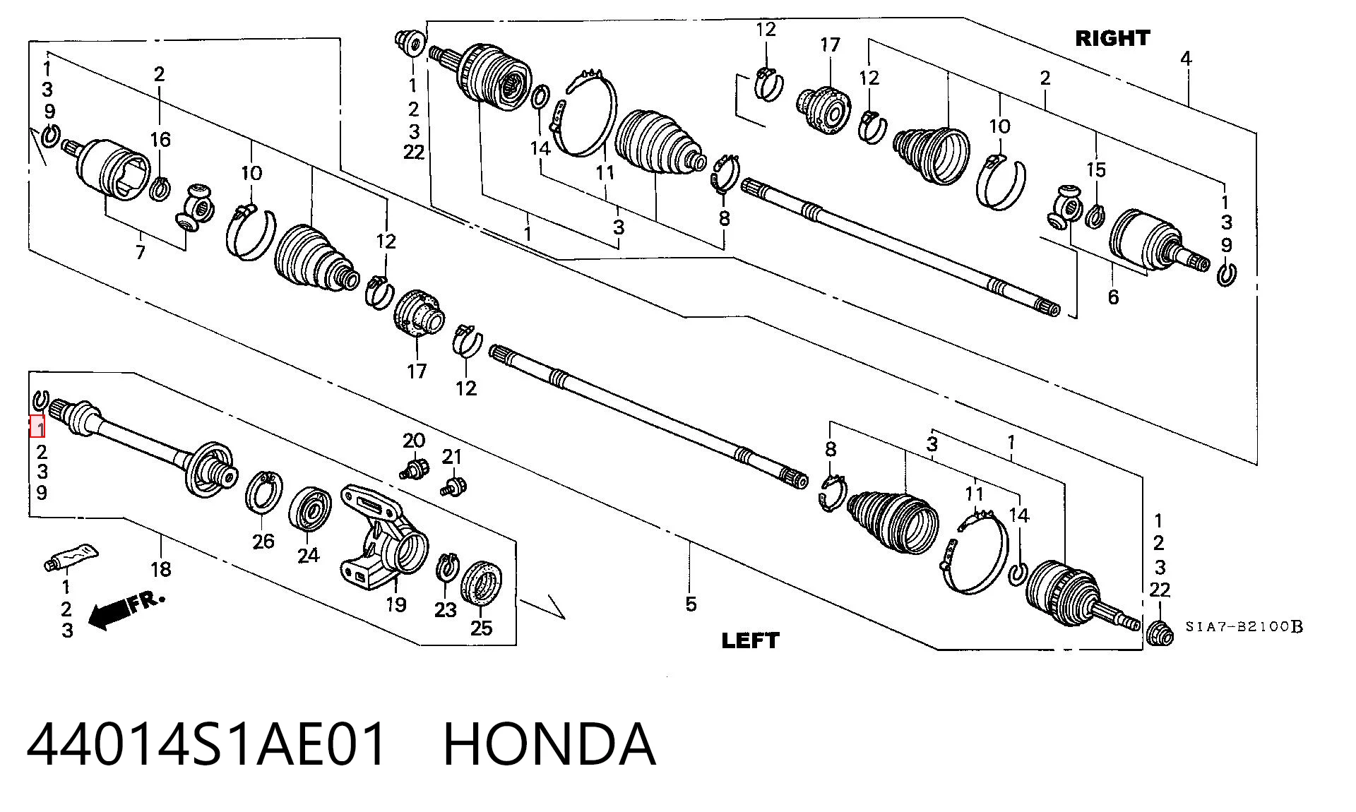 Comprar Junta homocinética exterior delantera Honda Accord VI CG a bajo precio