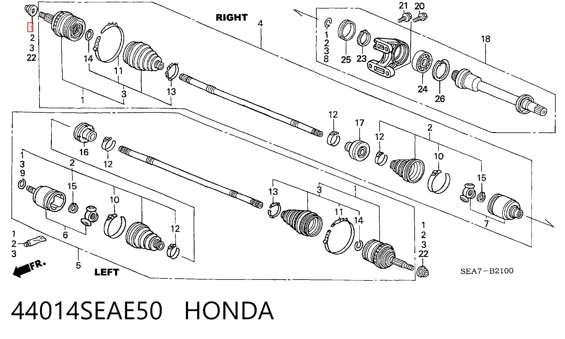 44014SEAE50 Honda