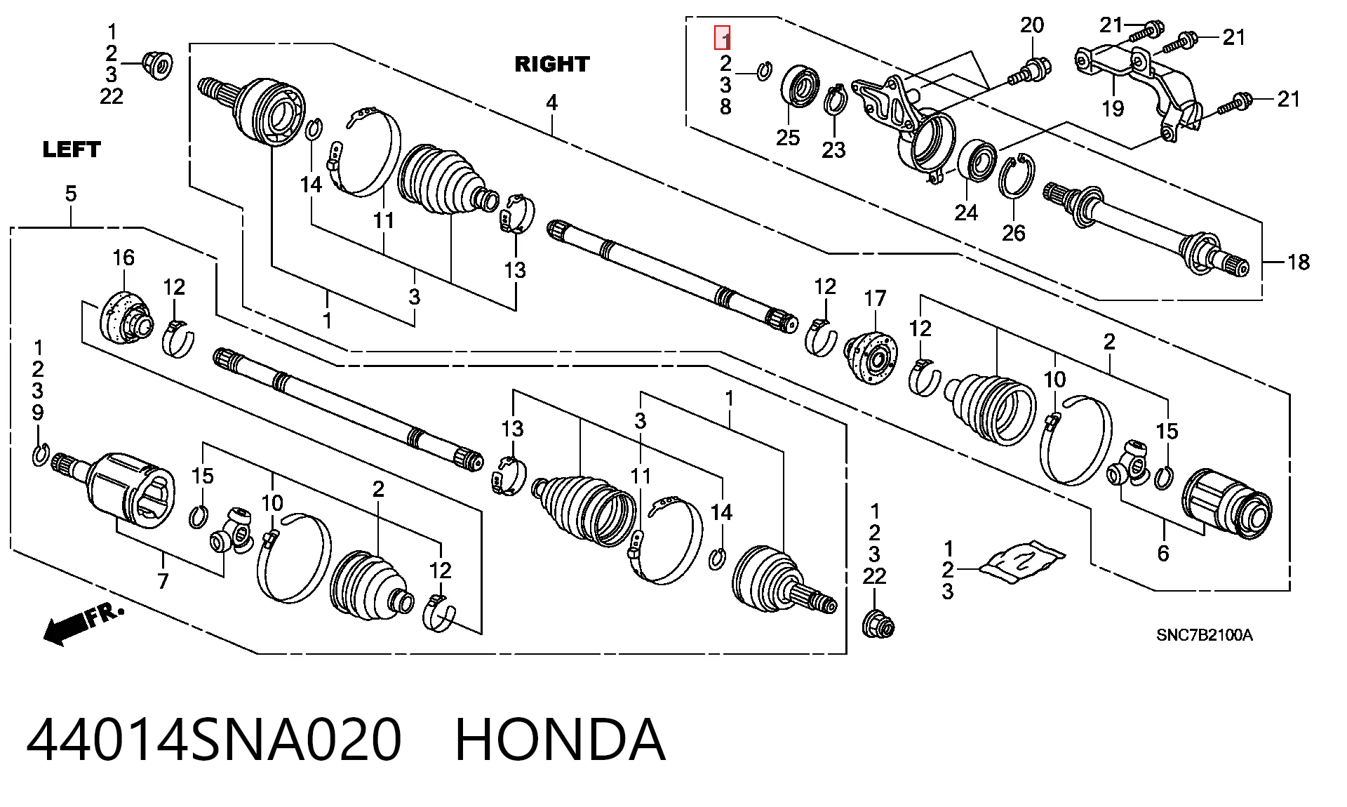 44014SNA020 Honda