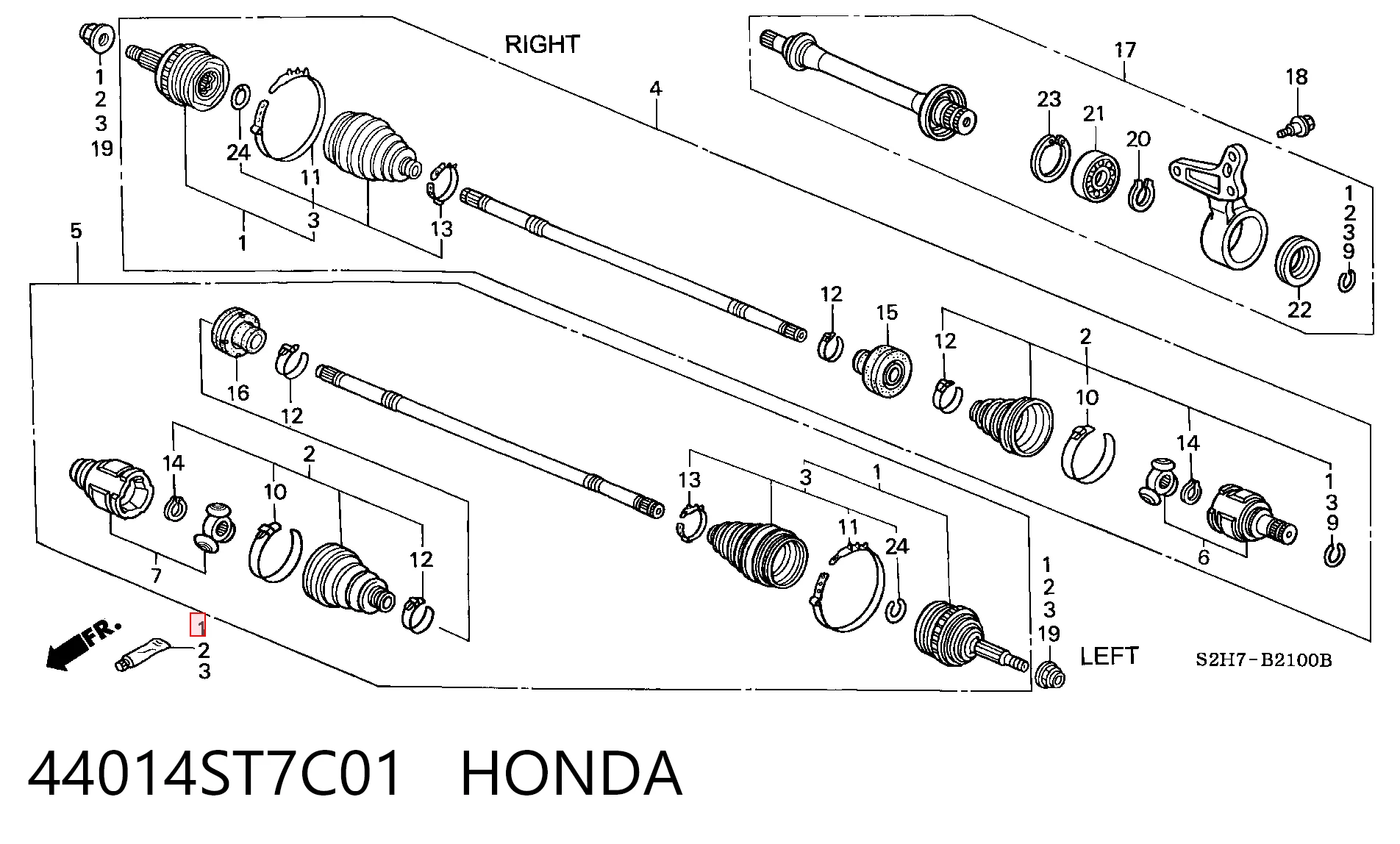 Junta homocinetica para Honda HR-V GH