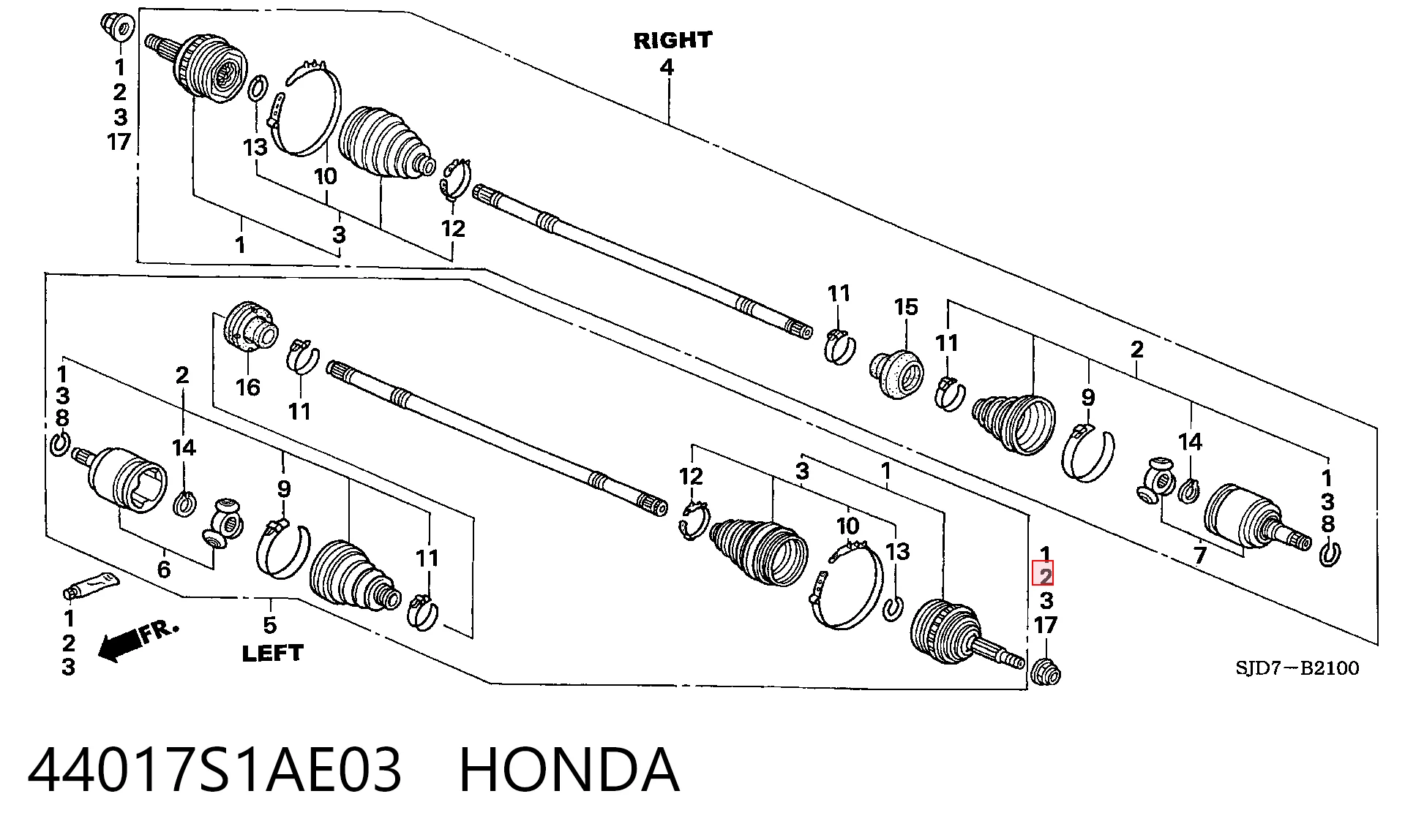 44017S1AE03 Honda