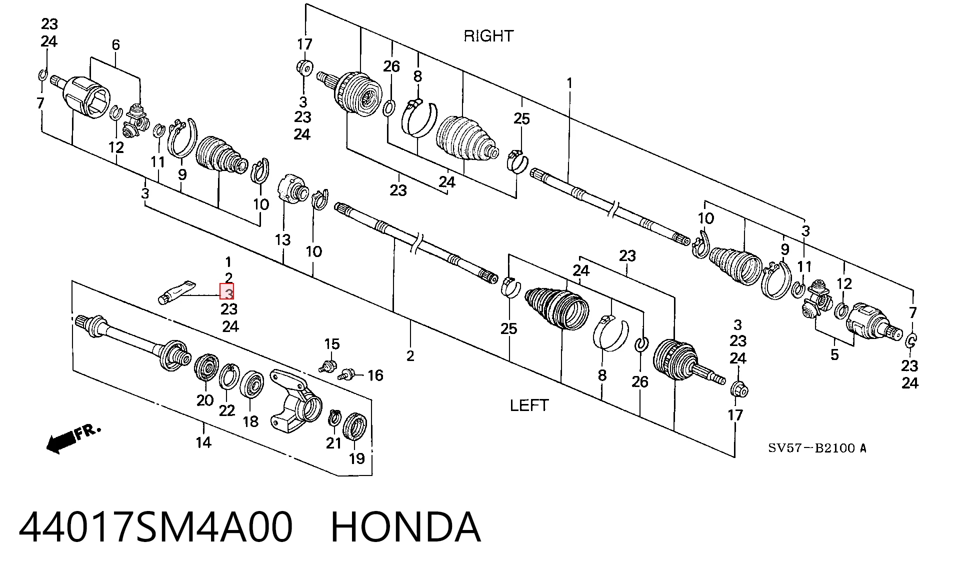 44017SM4A00 Honda