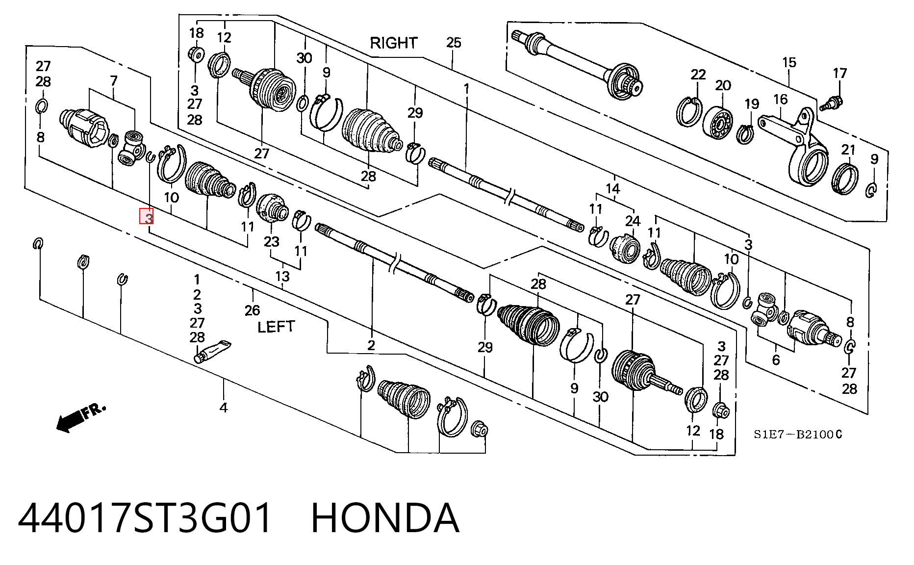 44017ST3G01 Honda