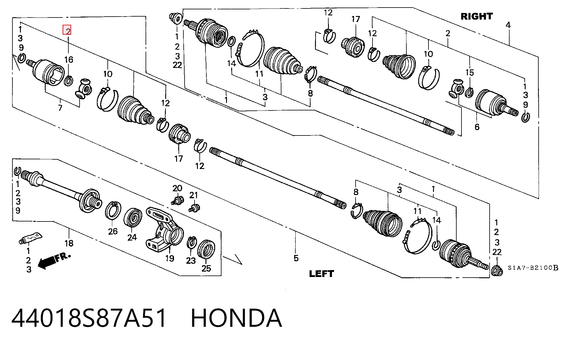 44018S87A51 Honda