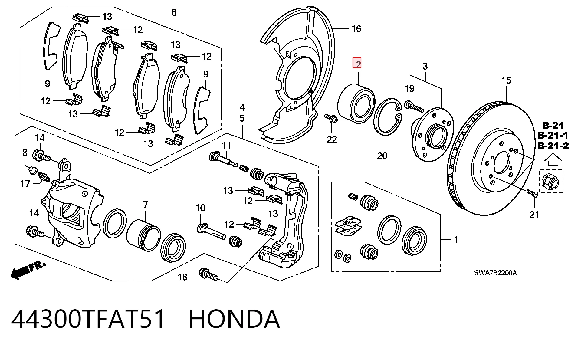 44300TFAT51 Honda