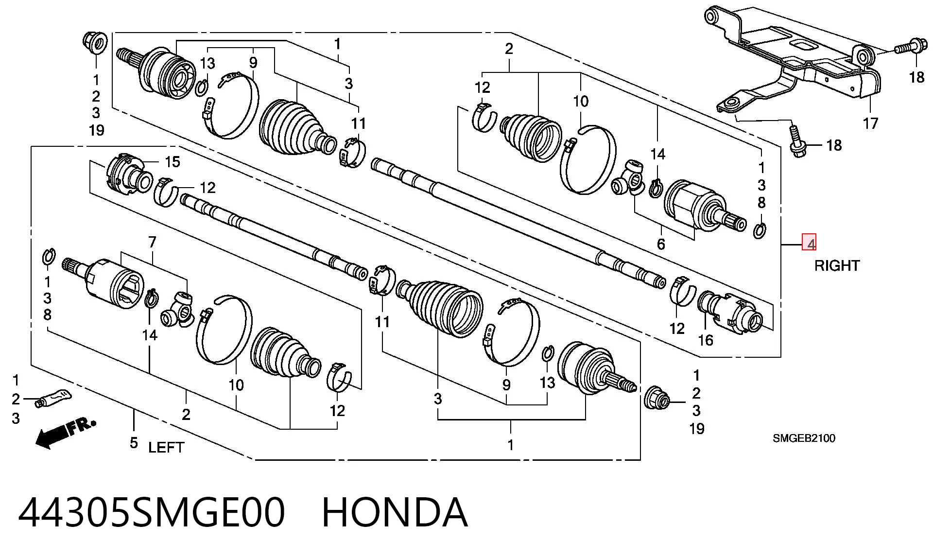 44305SMGE00 Honda