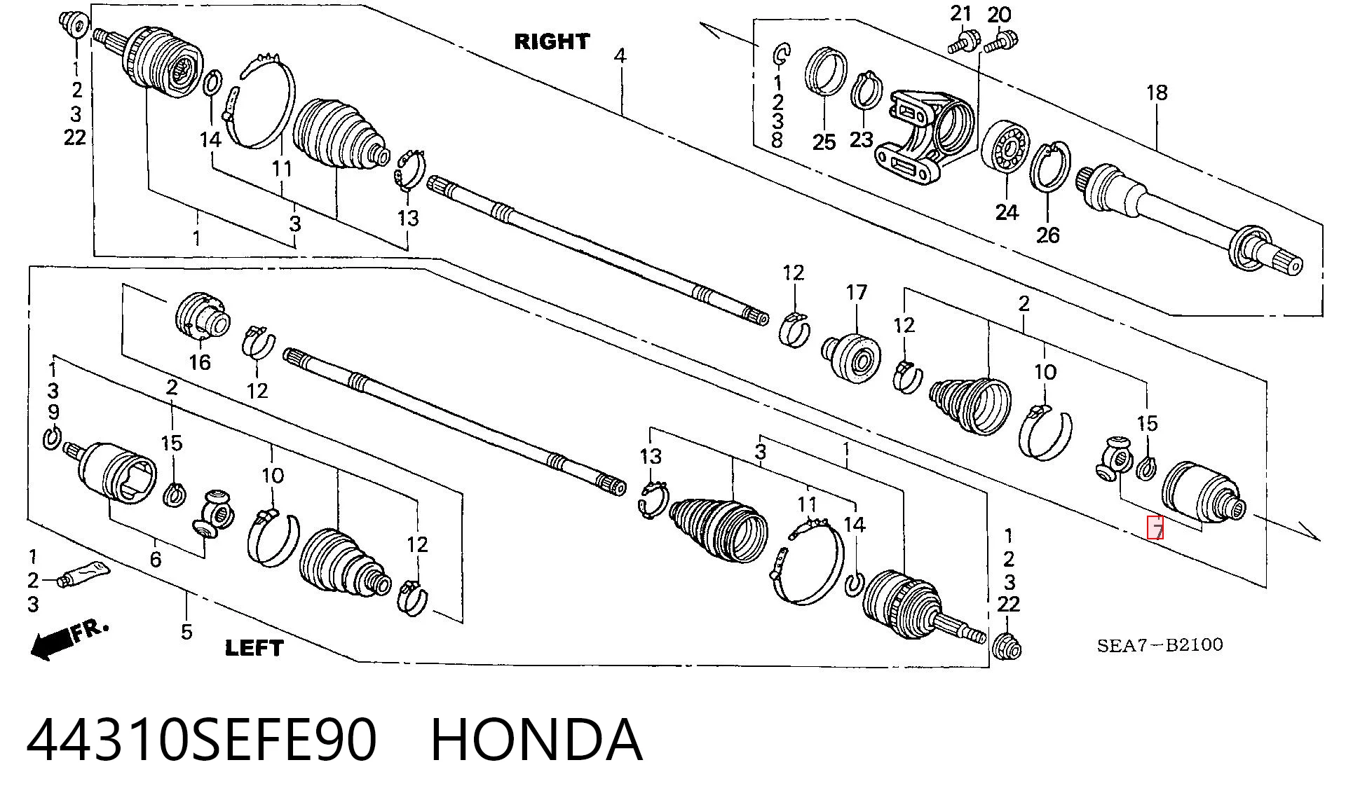 44310SEFE90 Honda