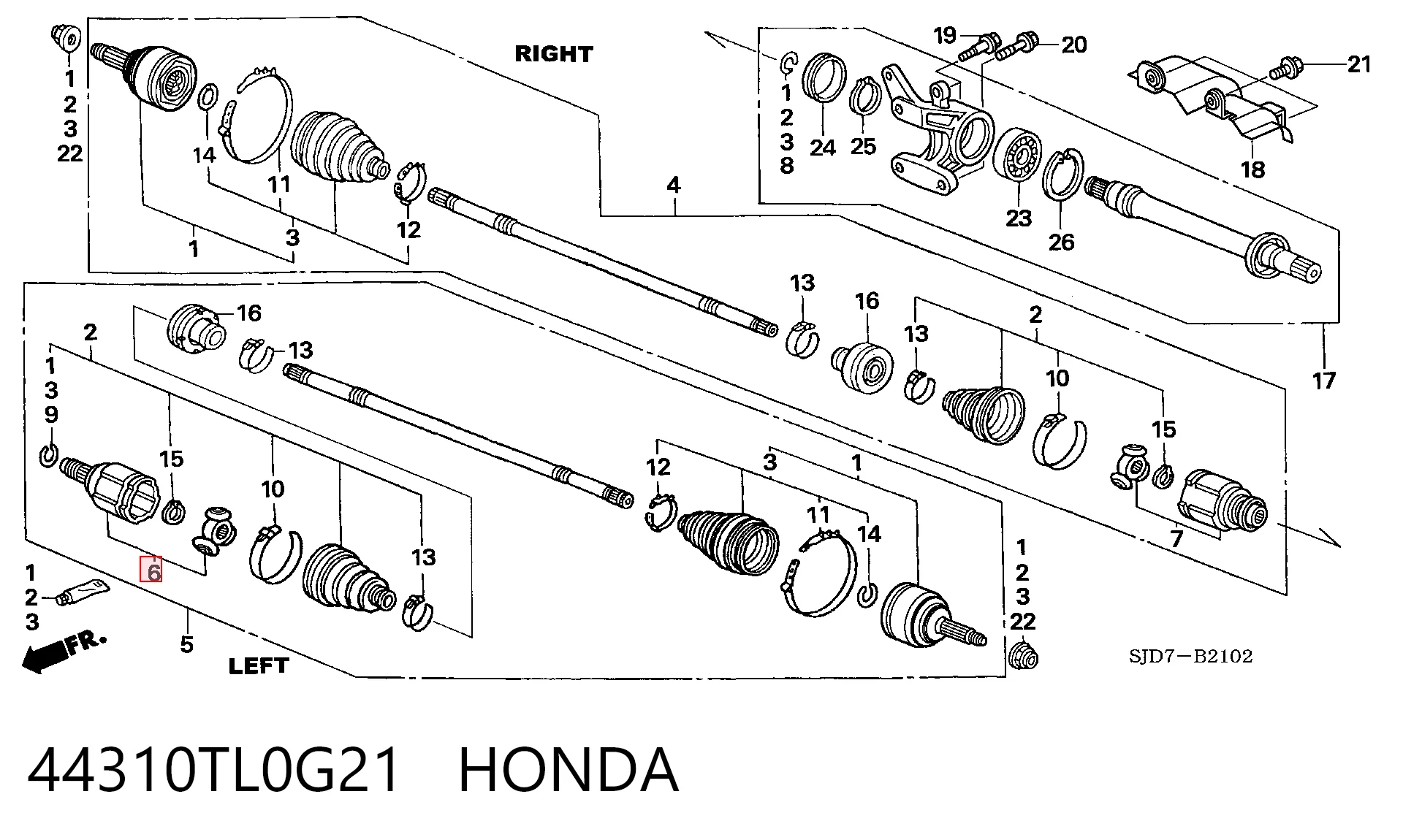 44310TL0G21 Honda