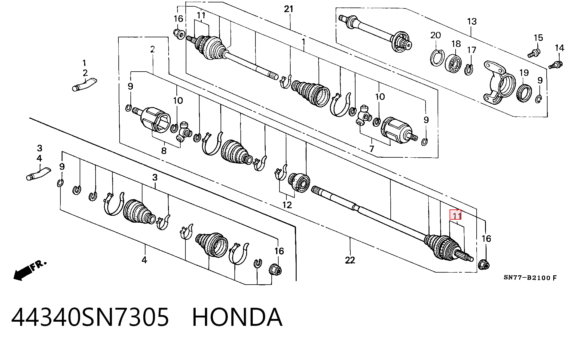 44340SN7305 Honda