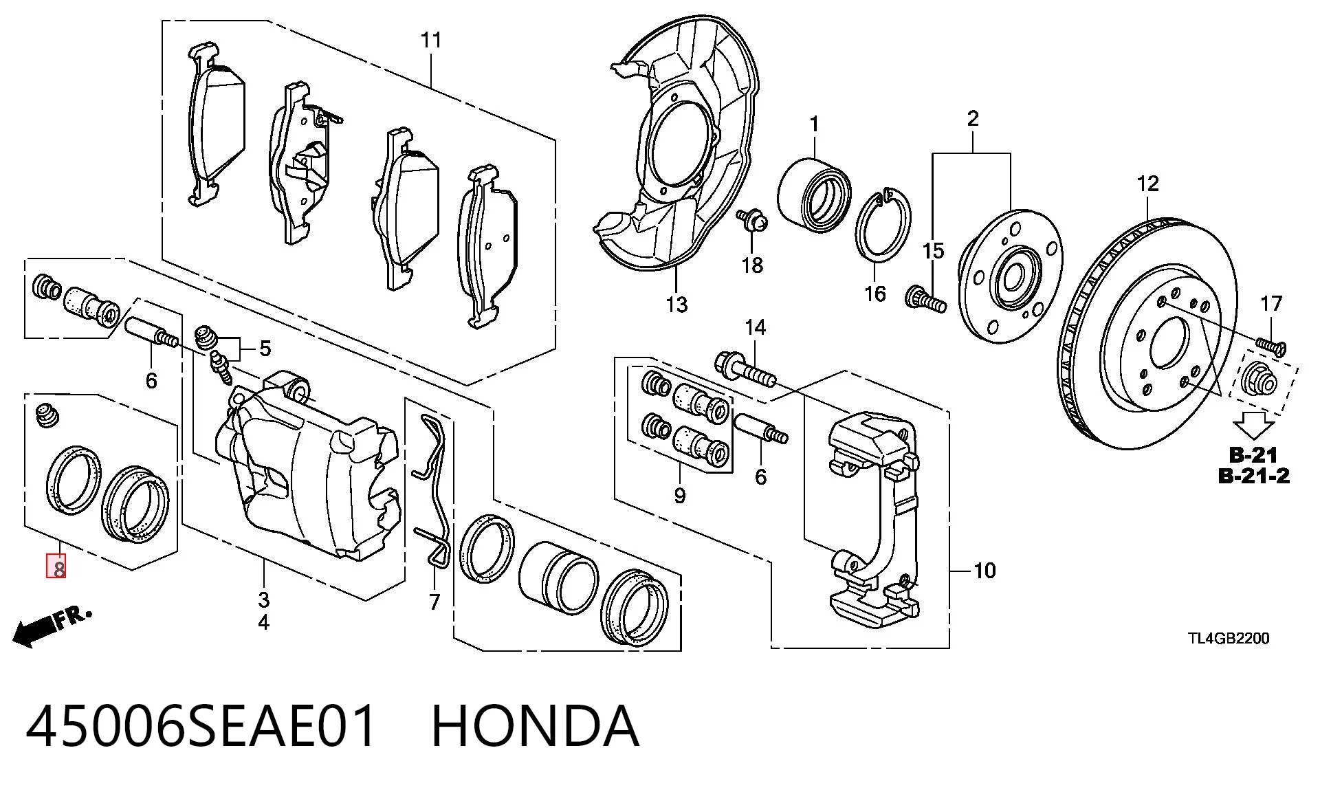 45006SEAE01 Honda