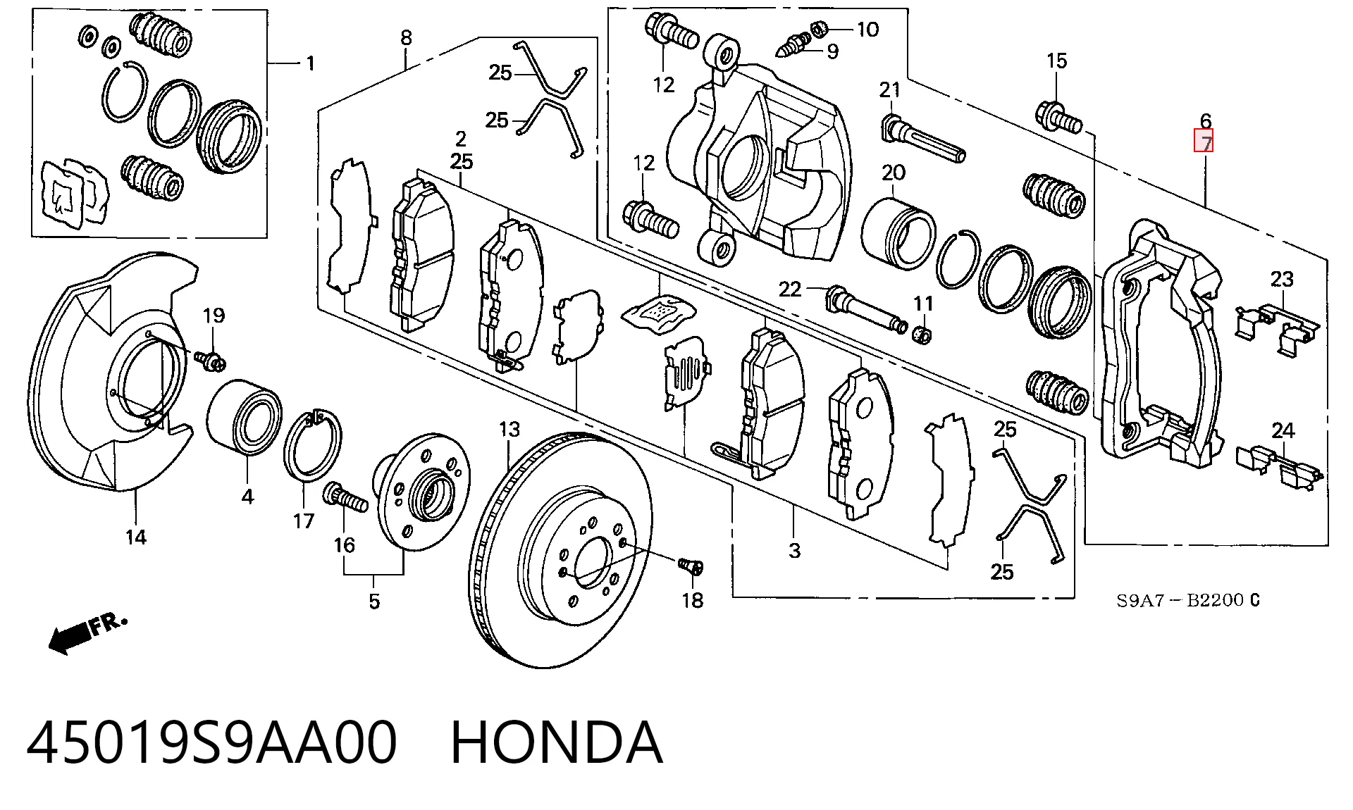 45019S9AA00 Honda