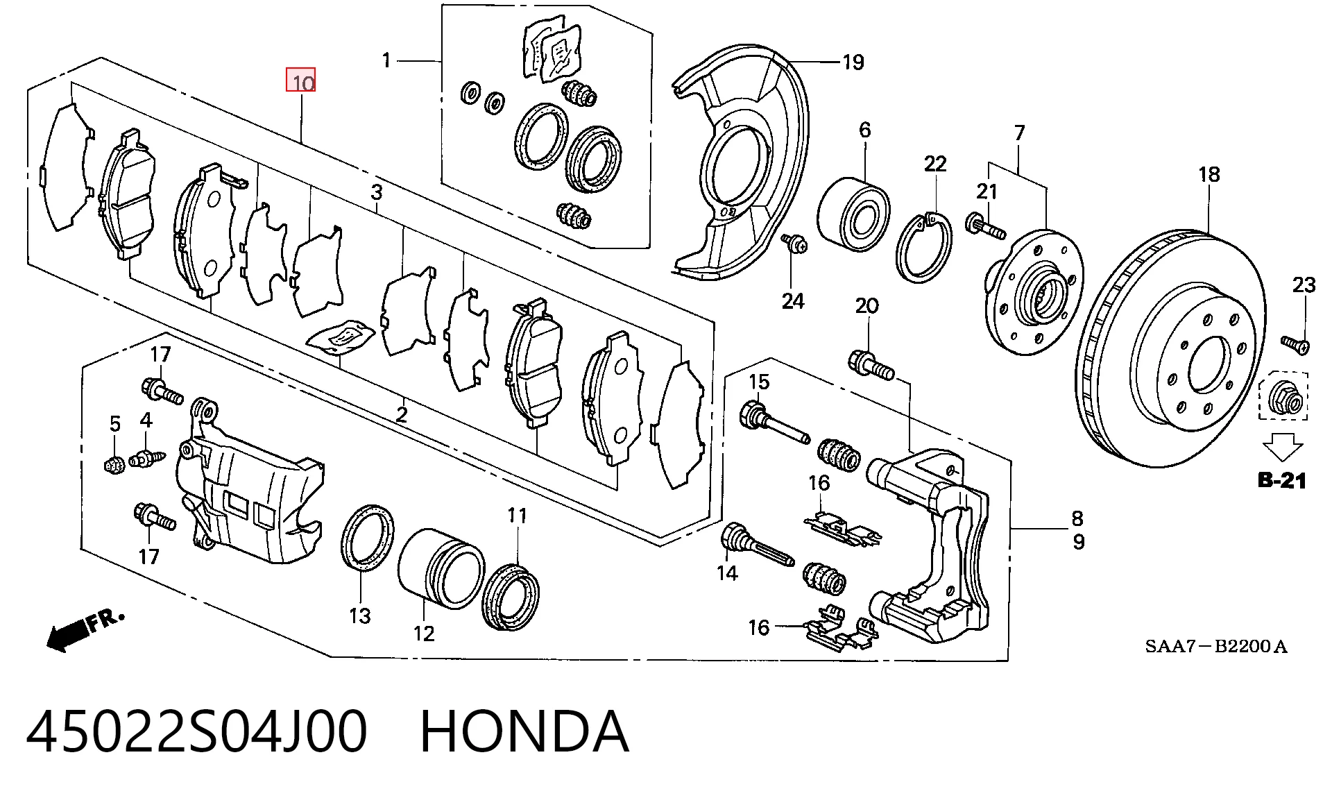 45022S04J00 Honda