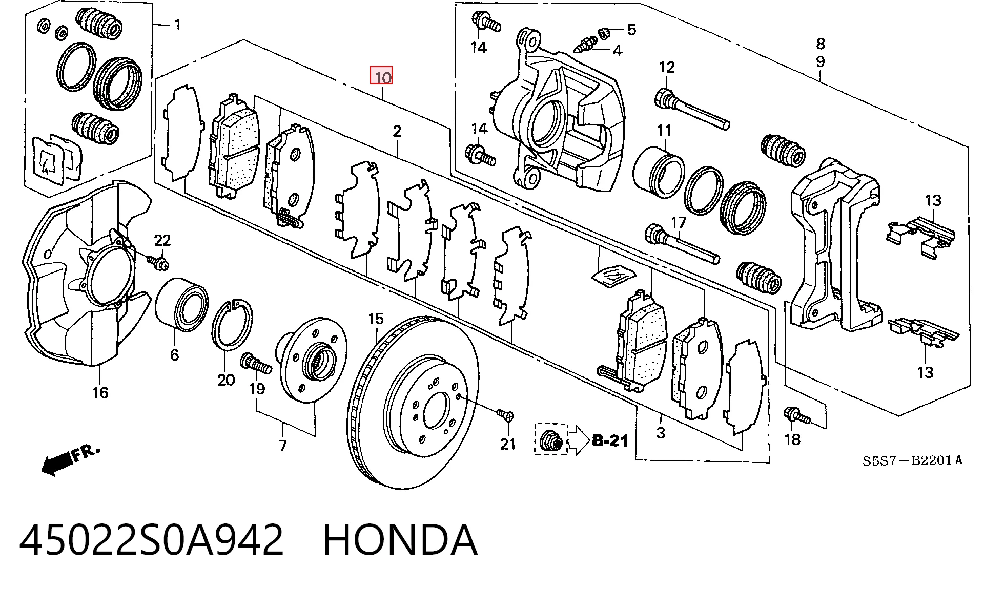 Pastillas de freno delanteras para Honda Civic VIII (FN)