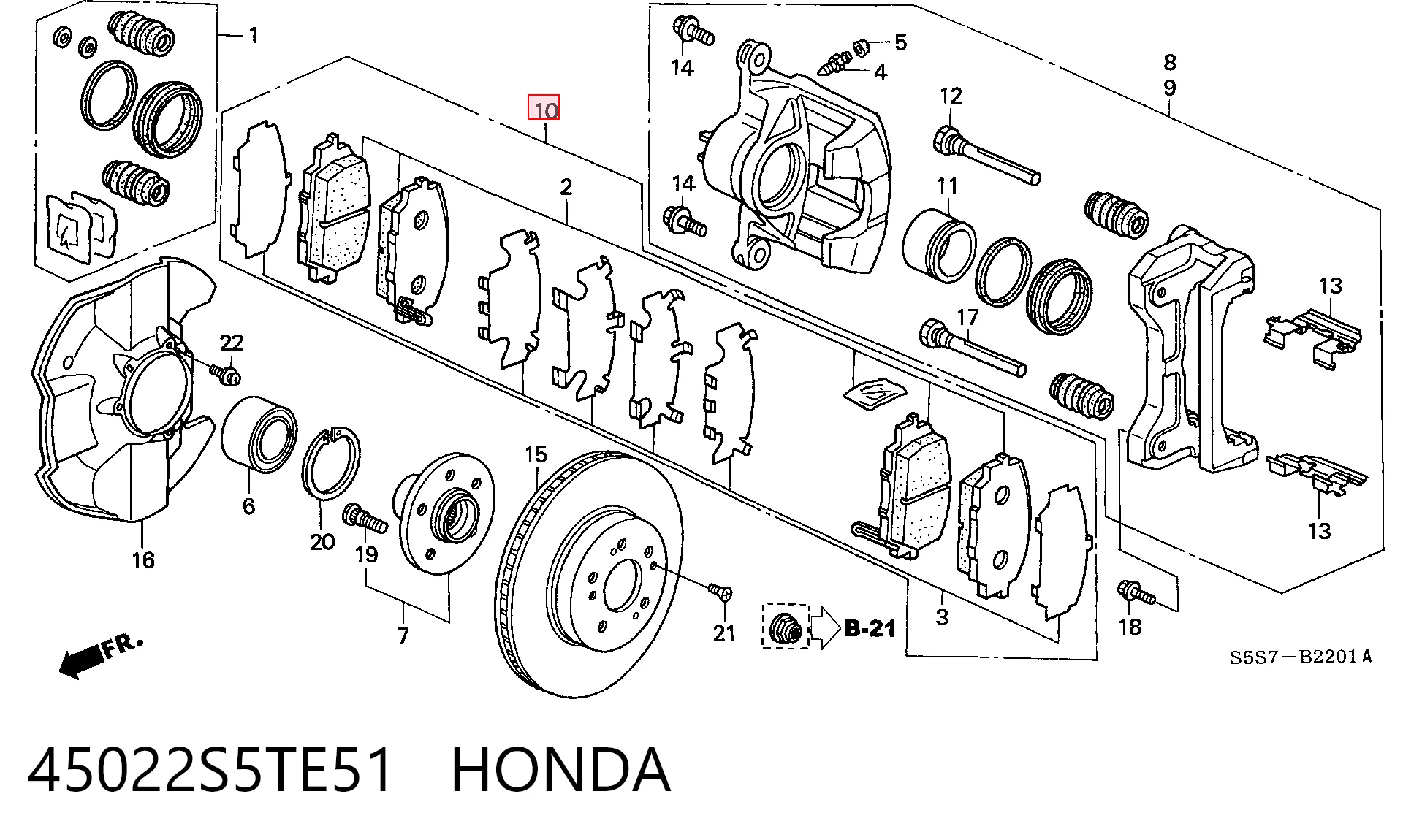 Pastillas de freno delanteras para Honda Civic VIII (FN)