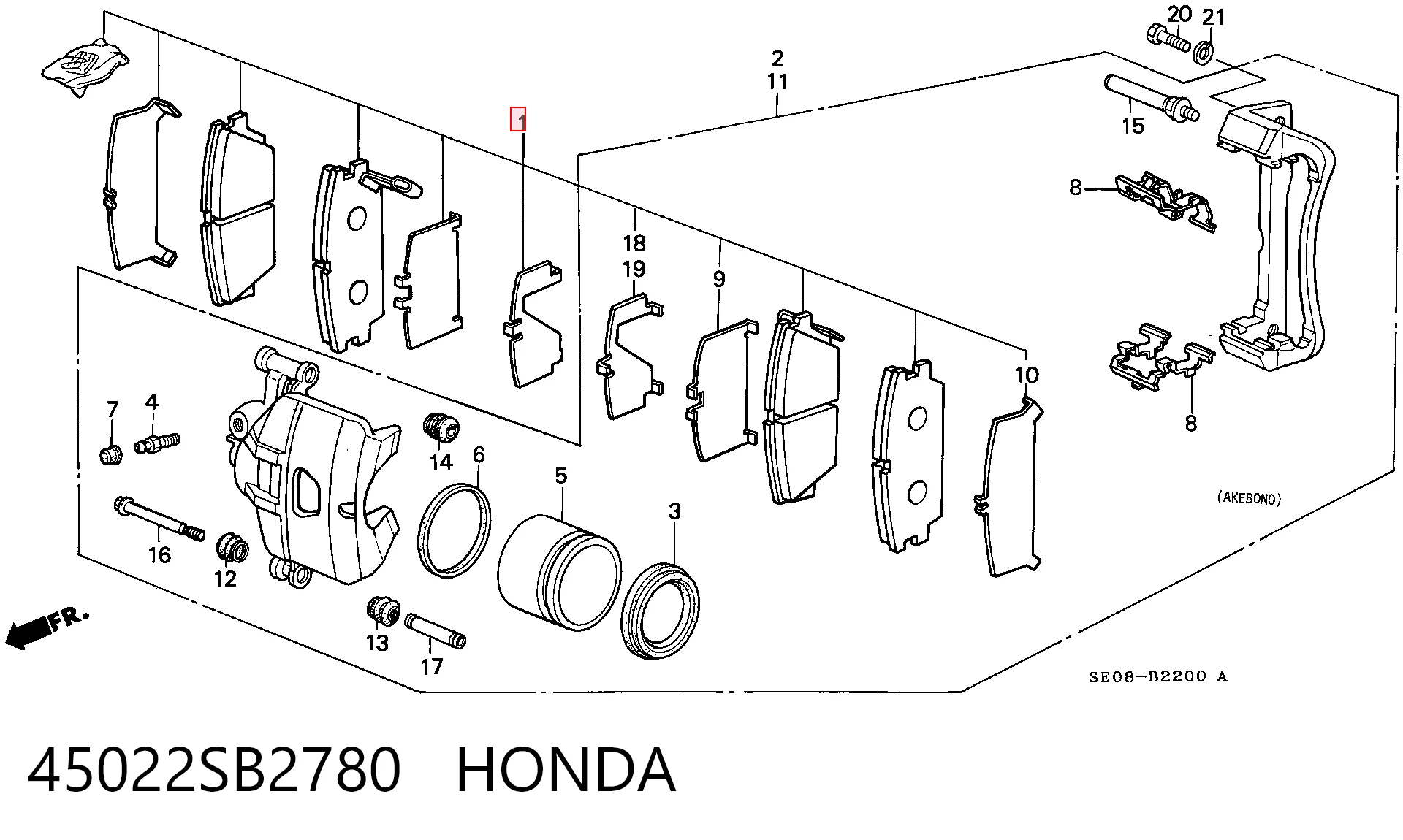 Pastillas freno delanteras Honda Accord III sedán (CA4, CA5) (1985 - 1989) precio, desde 21,07 EUR