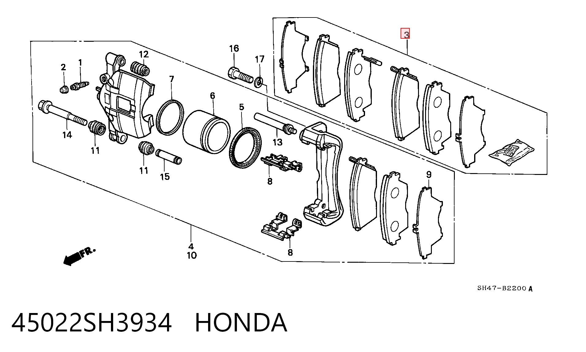 45022SH3934 Honda