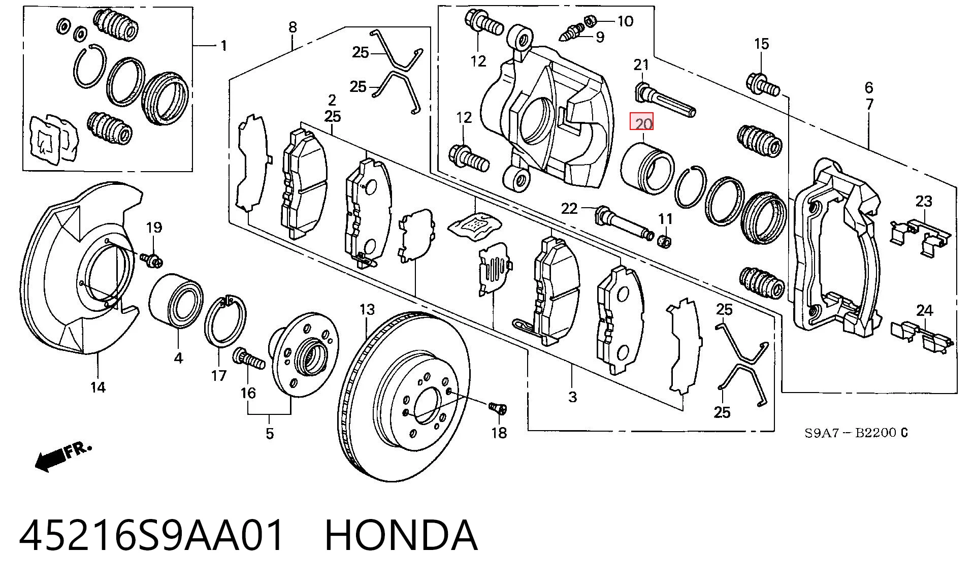 45216S9AA01 Honda
