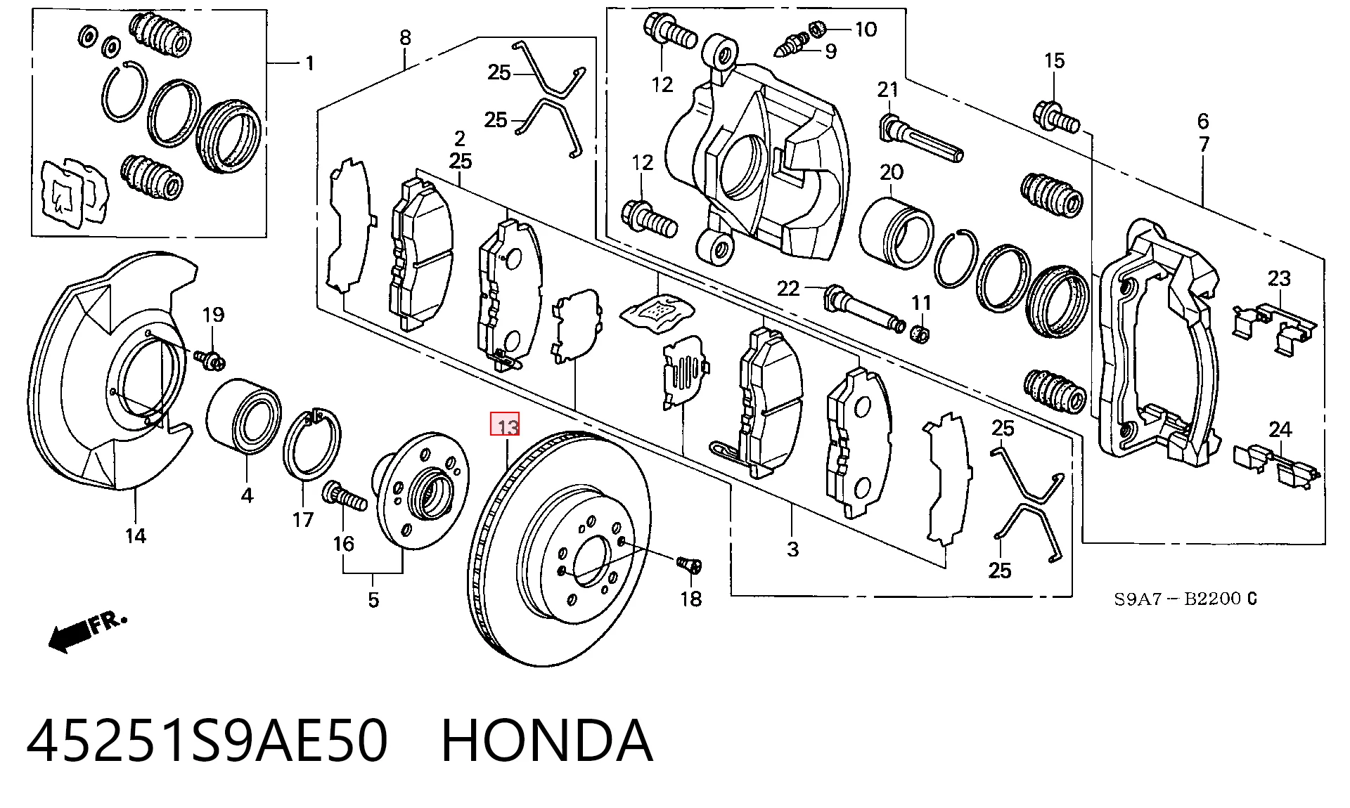 Disco de freno delantero para Honda Civic VIII (FN)
