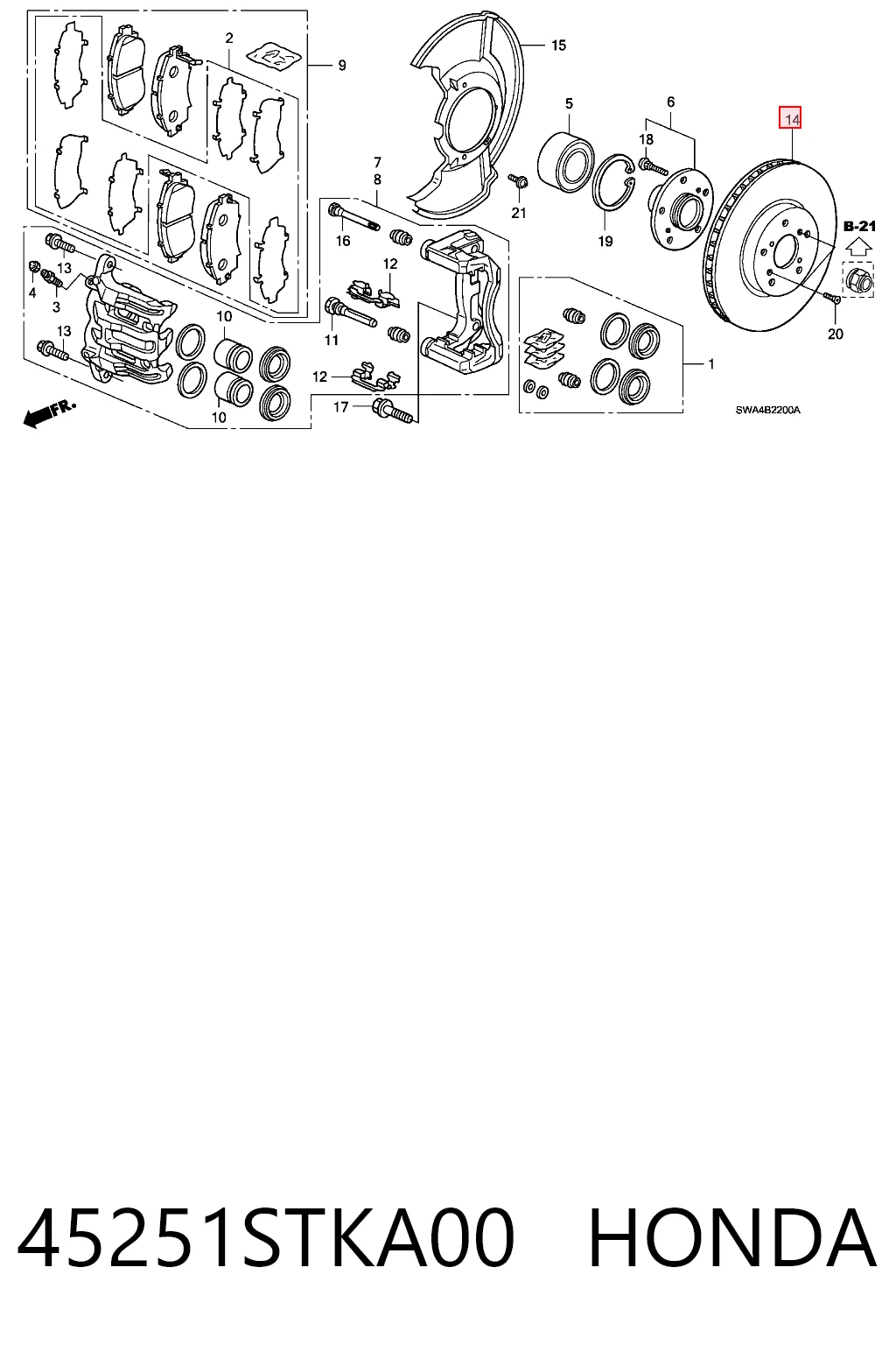 45251STKA00 Honda