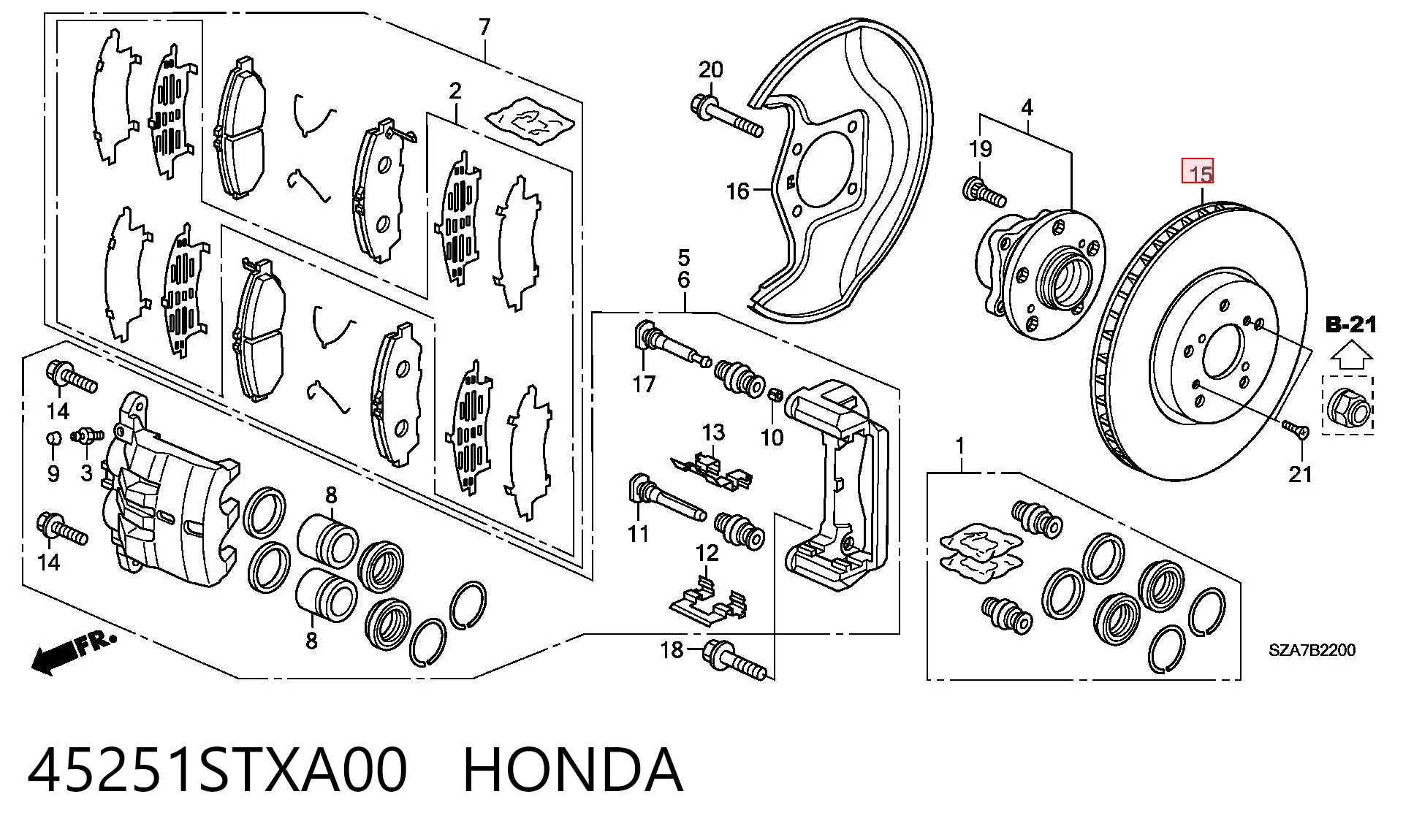 45251STXA00 Honda Discos