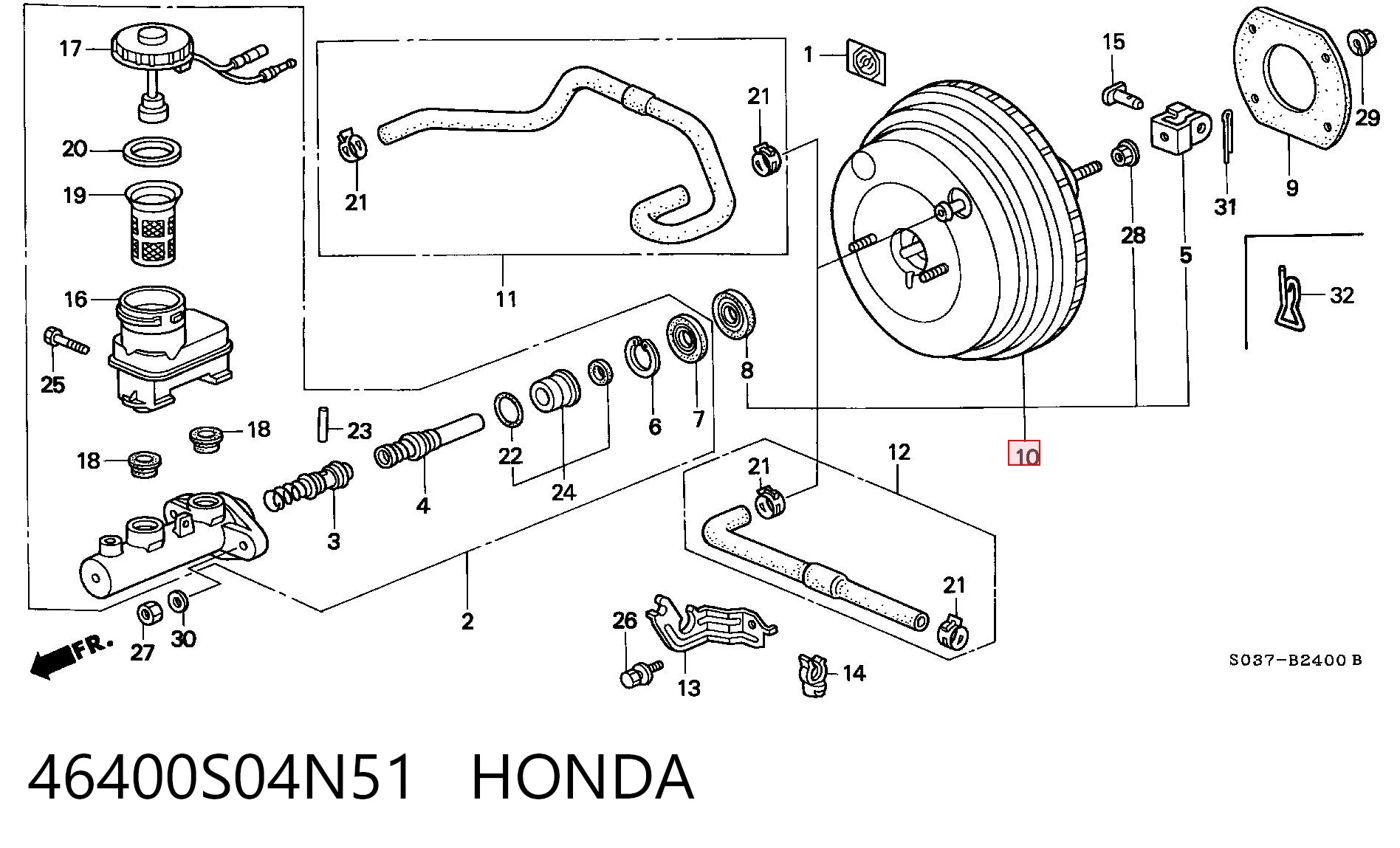 Servofreno para Honda Civic VI EJ9, EK3/4