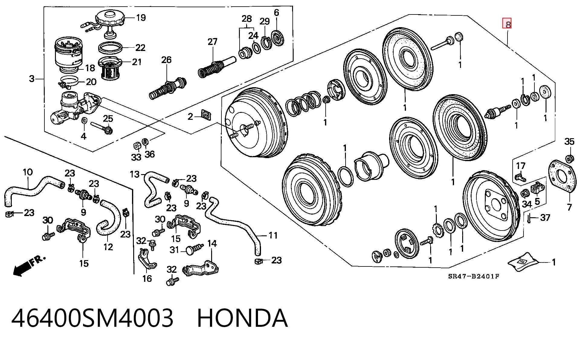 Servofreno para Honda Accord IV CB3, CB7