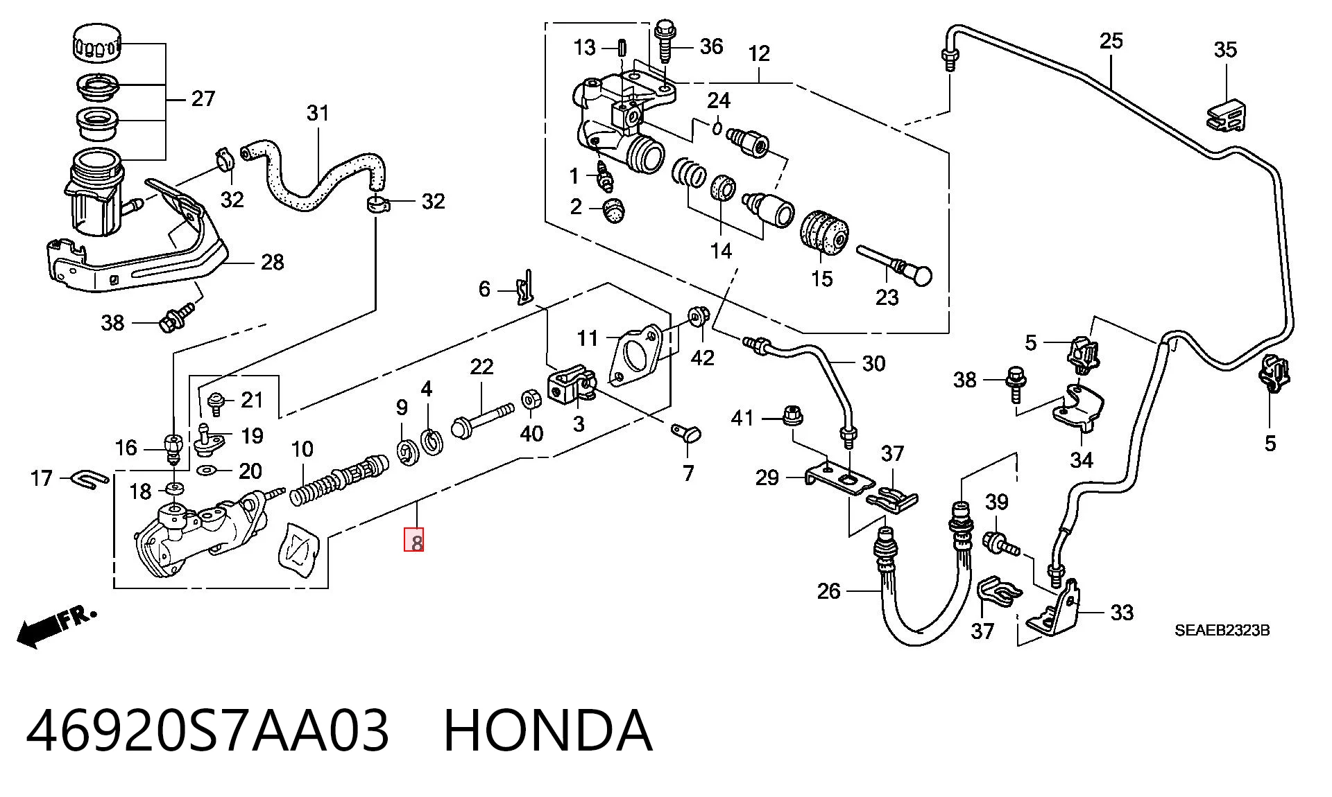 46920S7AA03 Honda Cilindro maestro de clutch
